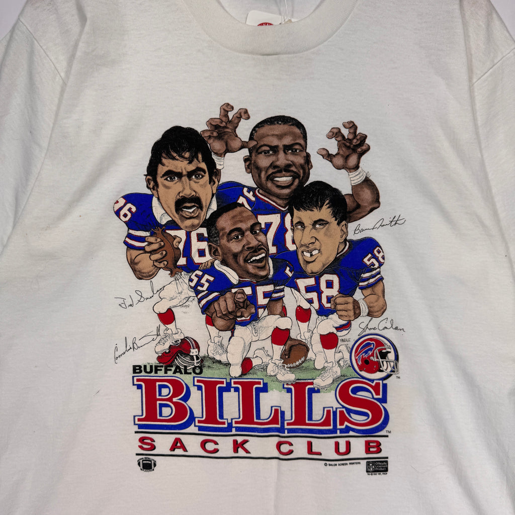 Vintage Buffalo Bills Sack Club Caricature Shirt XL