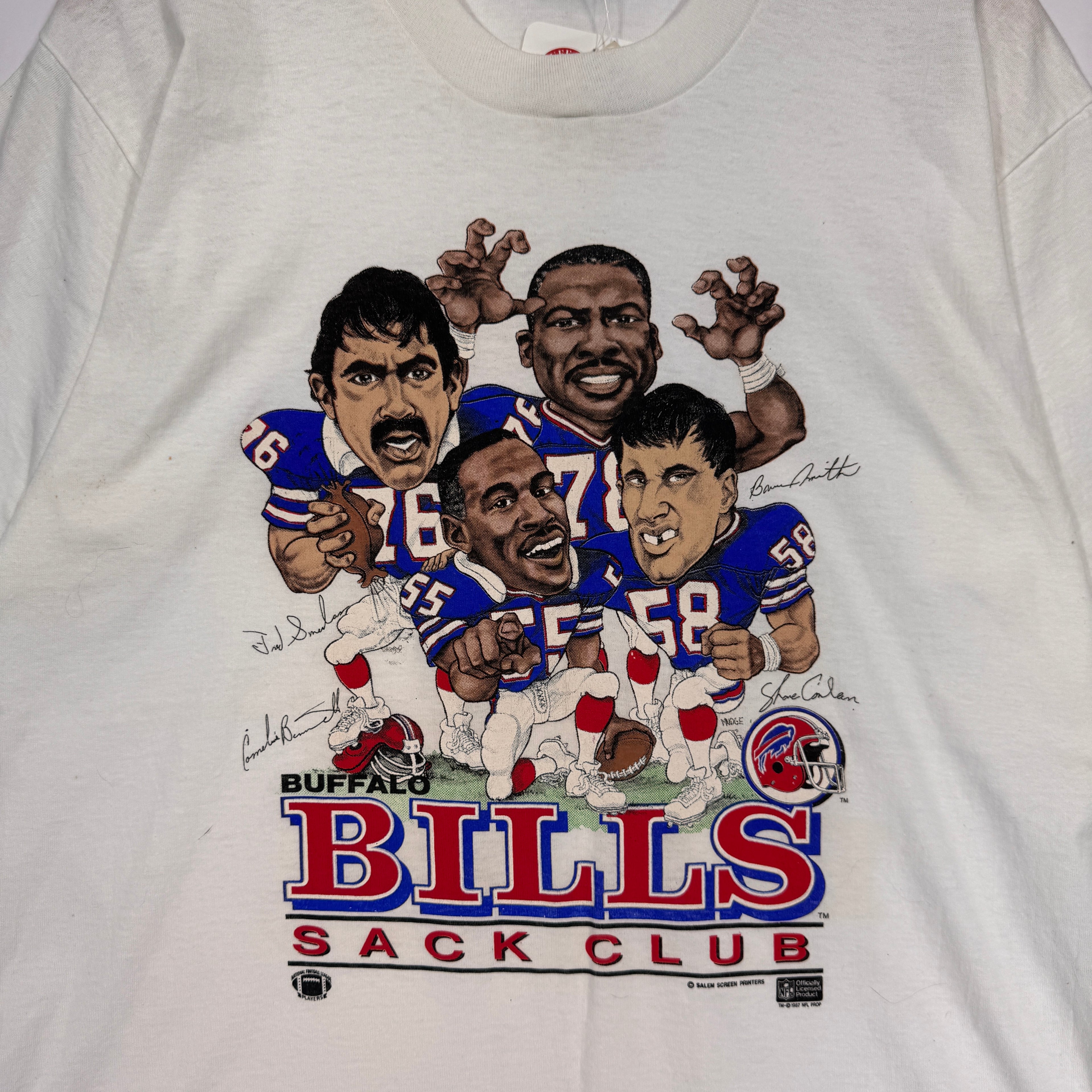 Vintage Buffalo Bills Sack Club Caricature Shirt XL