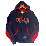 Vintage Buffalo Bills Zip Up Hoodie Sweatshirt Medium