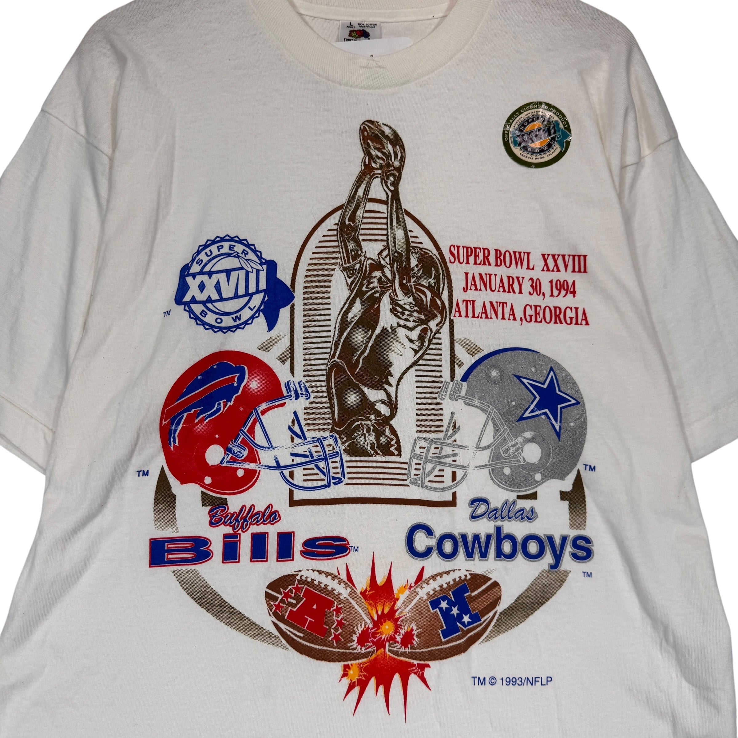 Vintage Buffalo Bills Deadstock 1994 Super Bowl Shirt Large