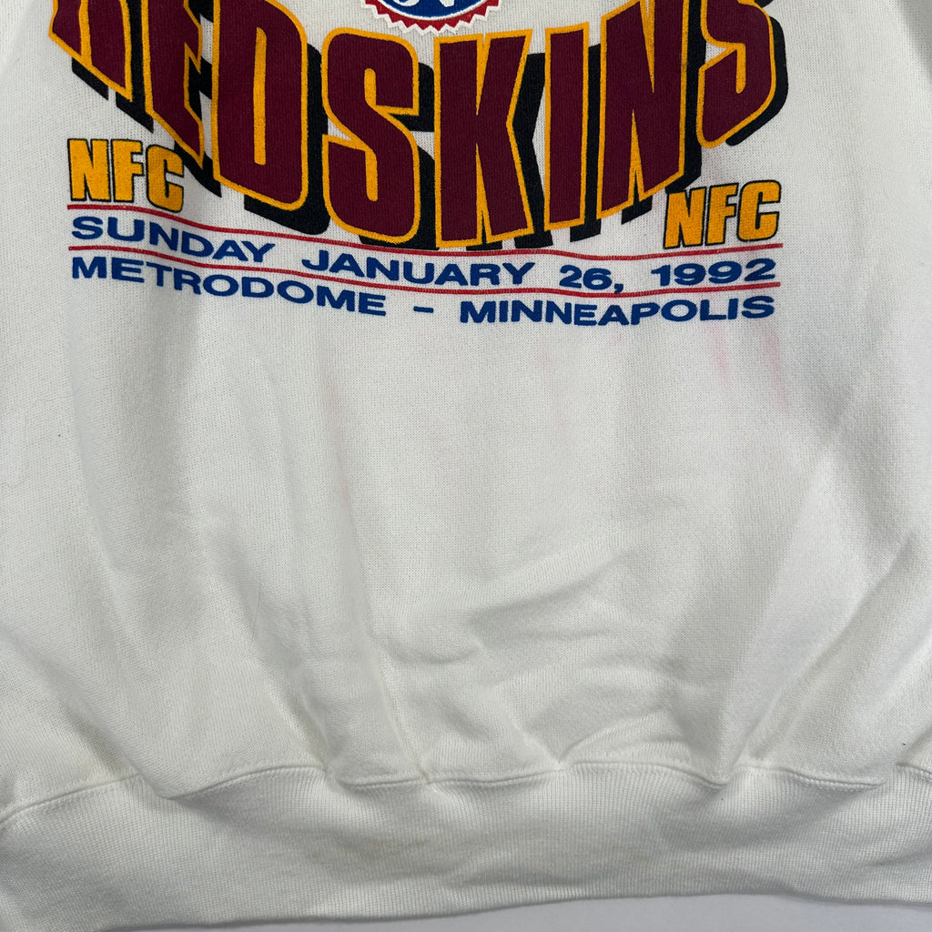 Vintage Buffalo Bills Washington Redskins 1992 Super Bowl Crewneck Sweatshirt XL
