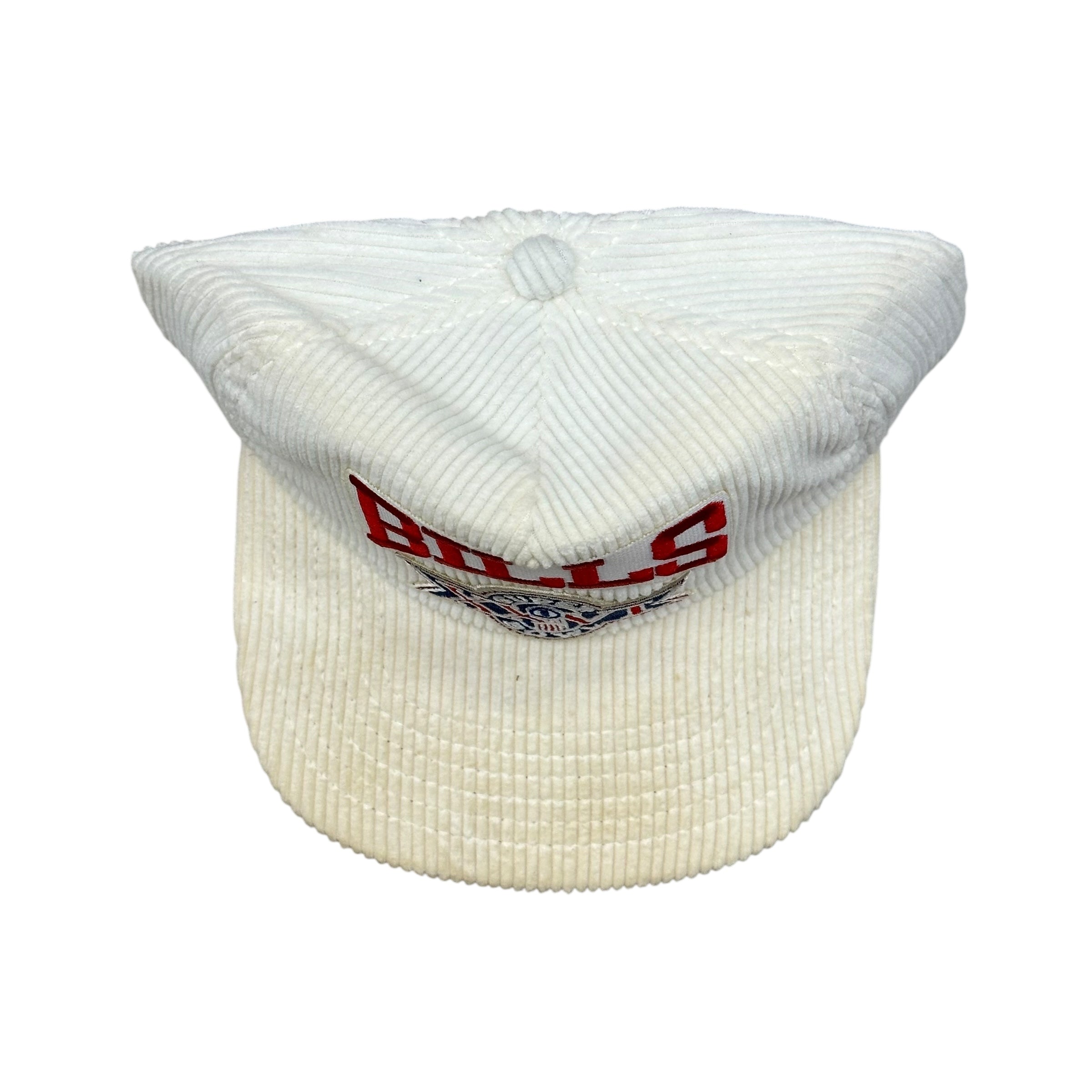 Vintage Buffalo Bills White Super Bowl Corduroy Snapback Hat