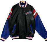 Vintage Buffalo Bills Vegan Leather Jacket Large