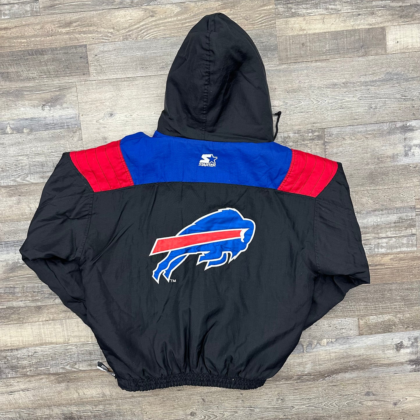 Vintage Buffalo Bills Starter Pullover Puffer Jacket Large