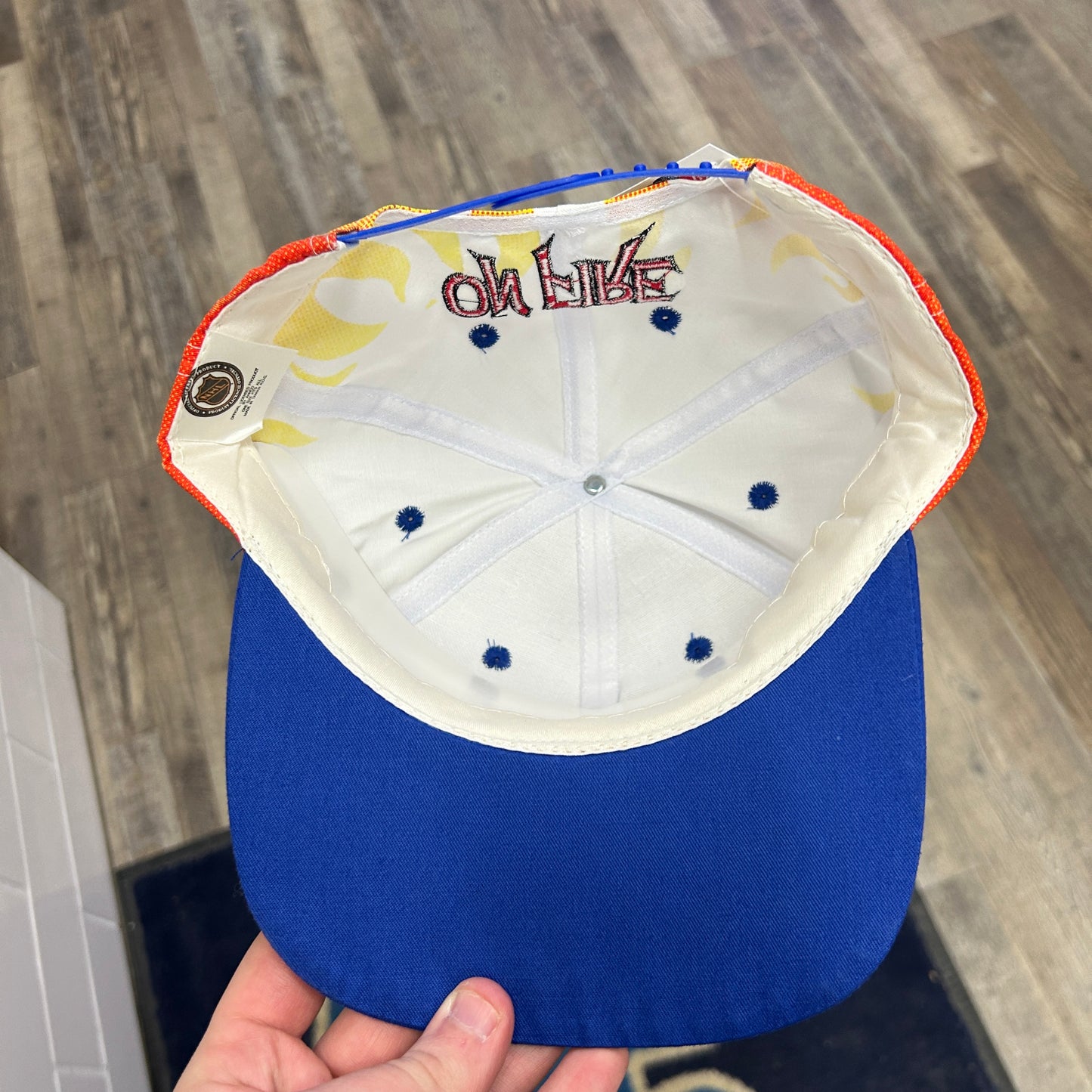 Vintage Buffalo Sabres On Fire SnapBack Hat