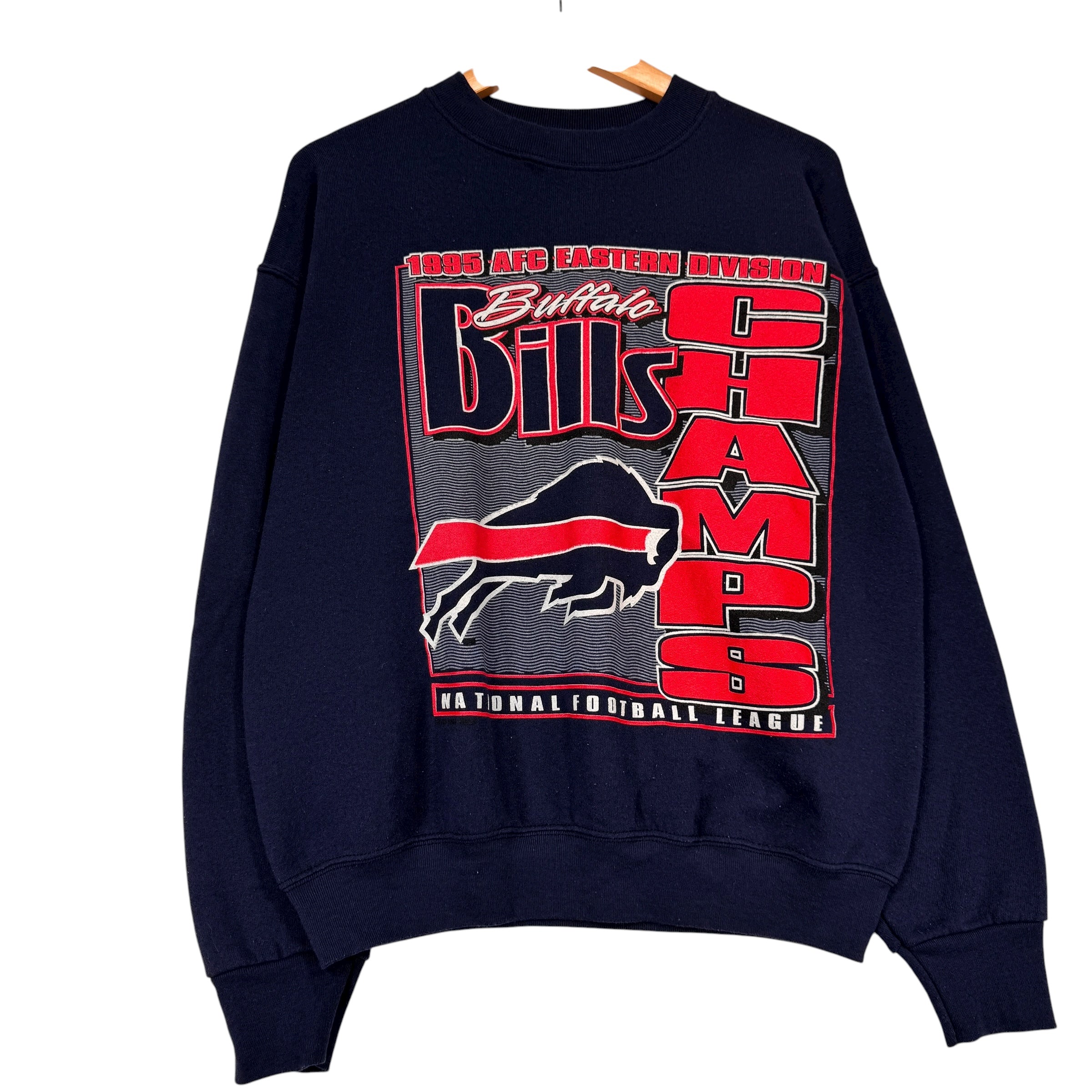 Vintage Buffalo Bills 1995 AFC East Champions Crewneck Sweatshirt Medium