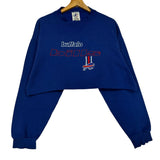 Vintage Buffalo Bills Cropped Embroidered Sweatshirt Large