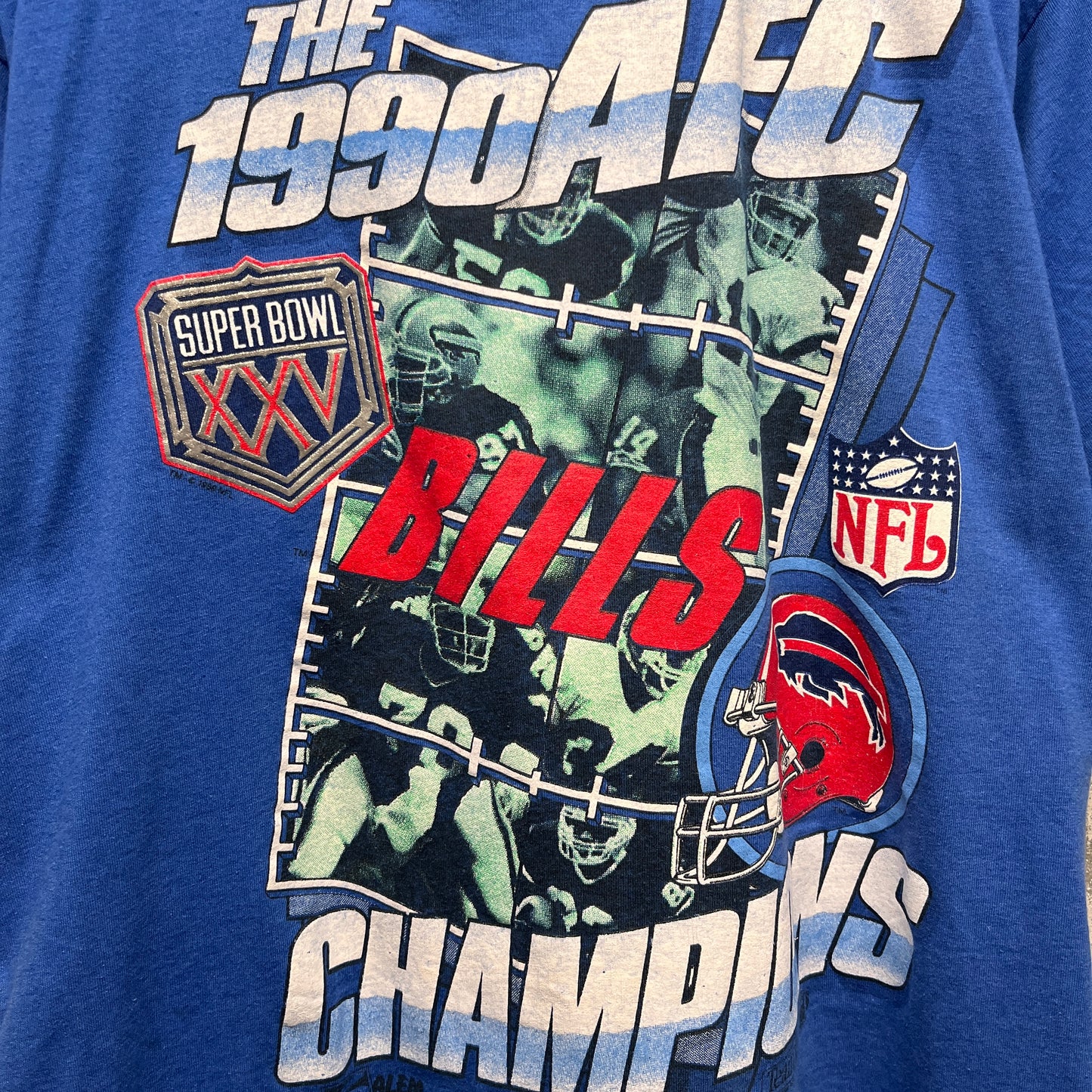 Vintage Buffalo Bills 1990 AFC Champions Shirt Large