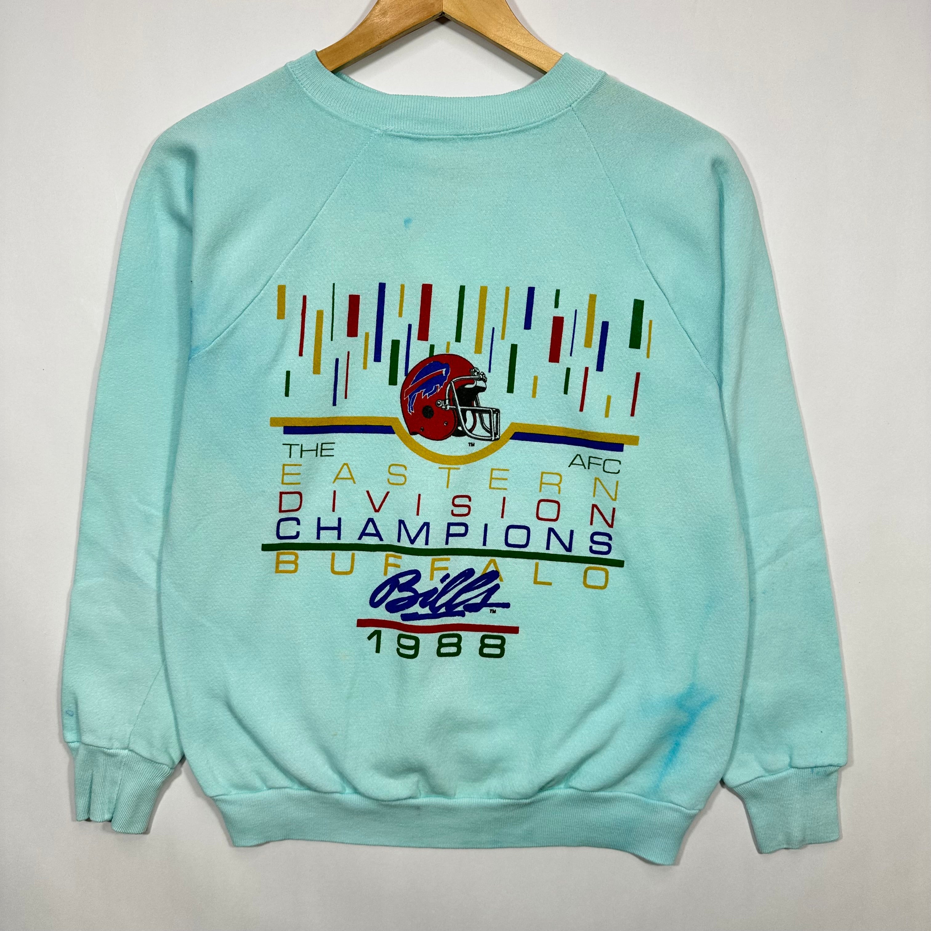 Vintage Buffalo Bills 1988 AFC East Champs Crewneck Sweatshirt Medium