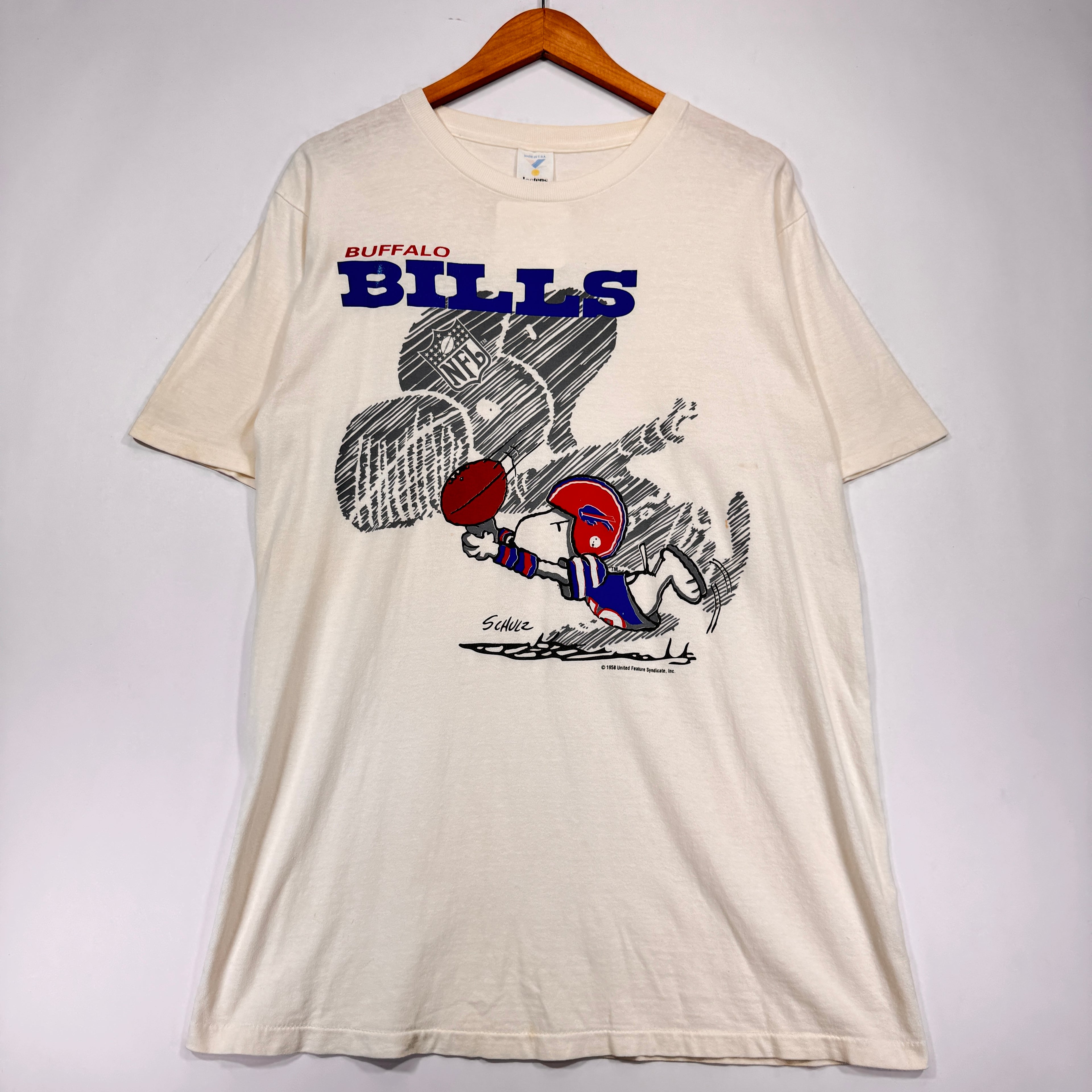 Vintage Buffalo Bills Snoopy Cartoon Shirt Large