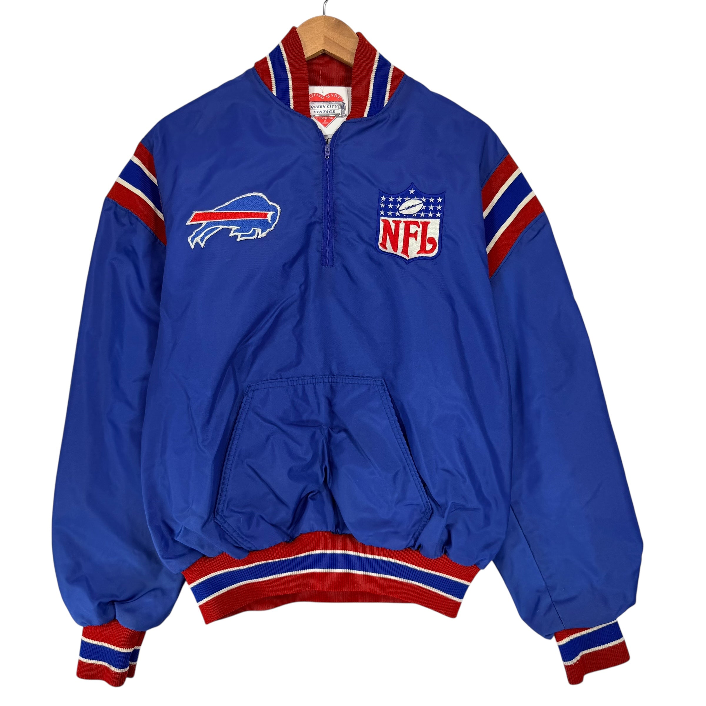 Vintage Buffalo Bills Pullover Windbreaker Jacket Lage