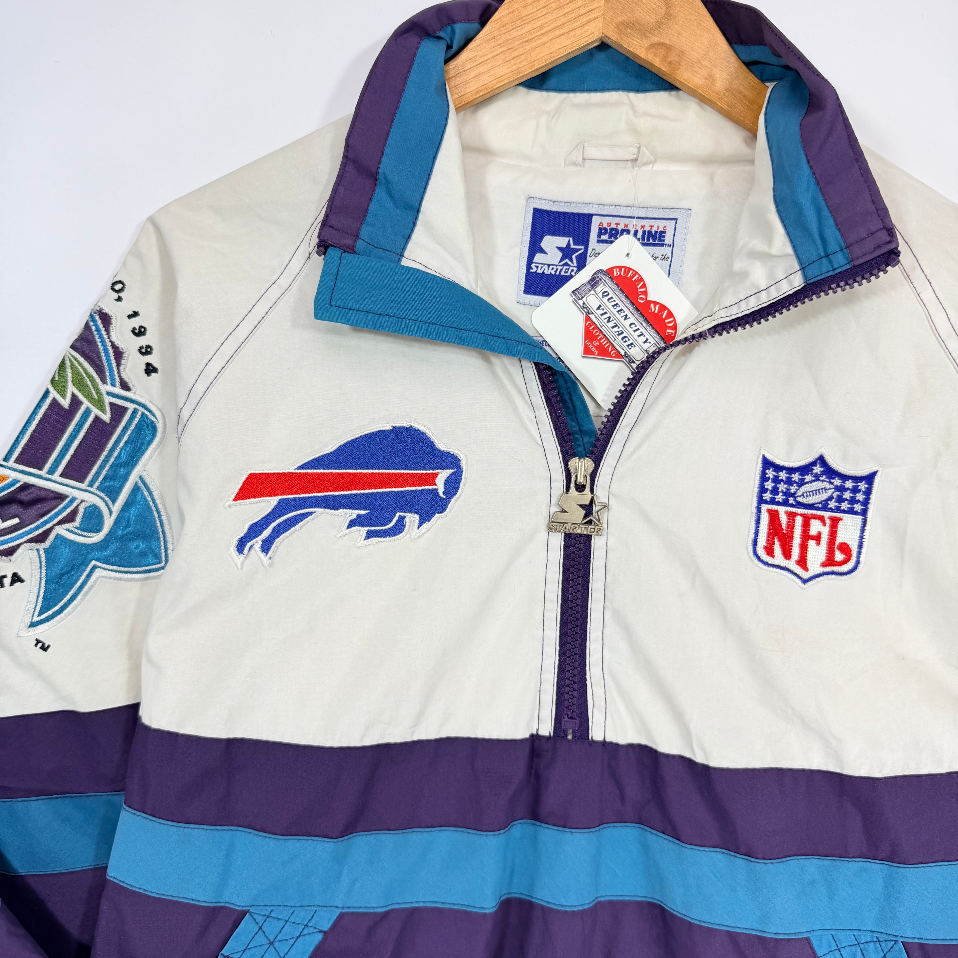 Vintage Buffalo Bills Starter Pullover Windbreaker Jacket Small
