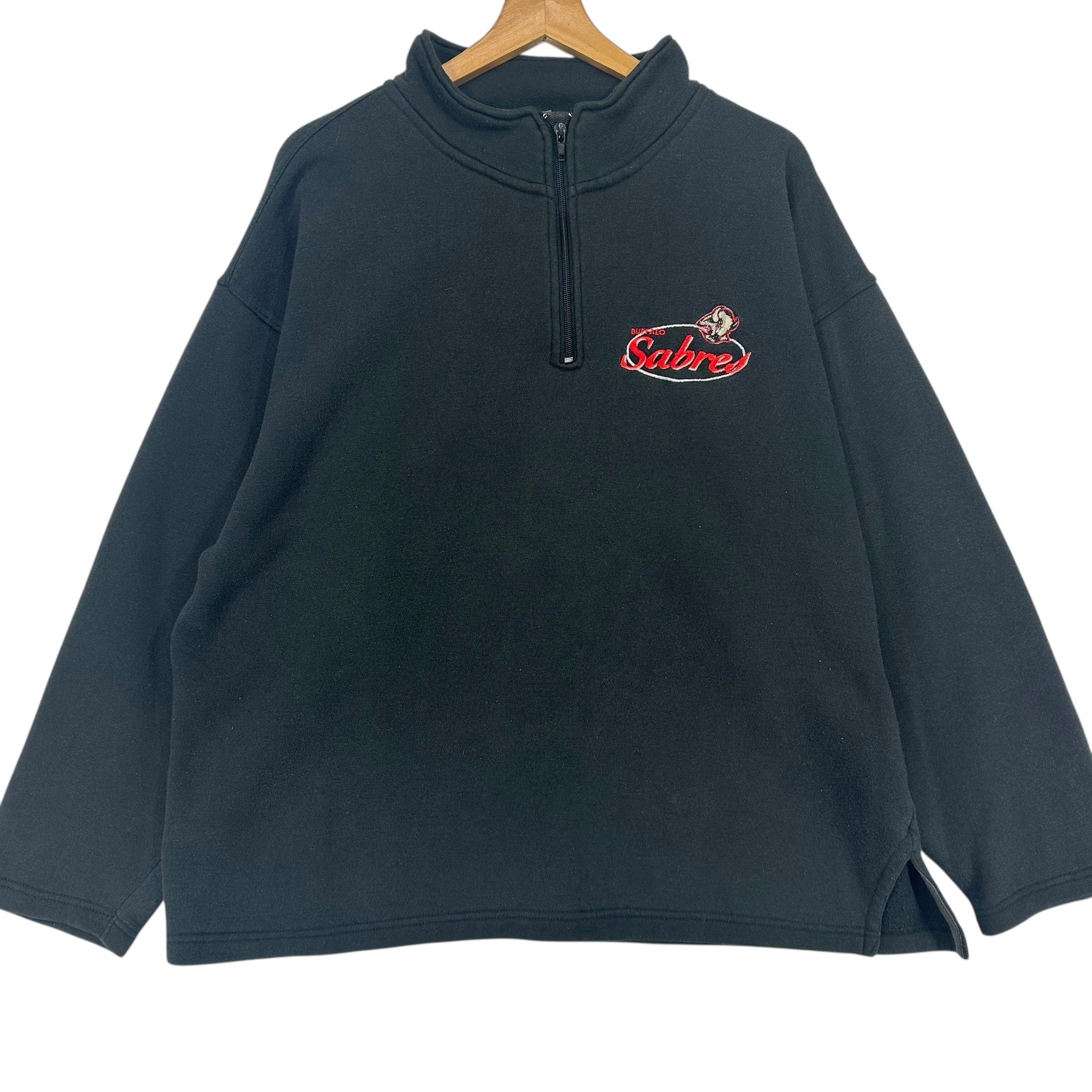 Vintage Buffalo Sabres 1/4 Zip Sweatshirt Large