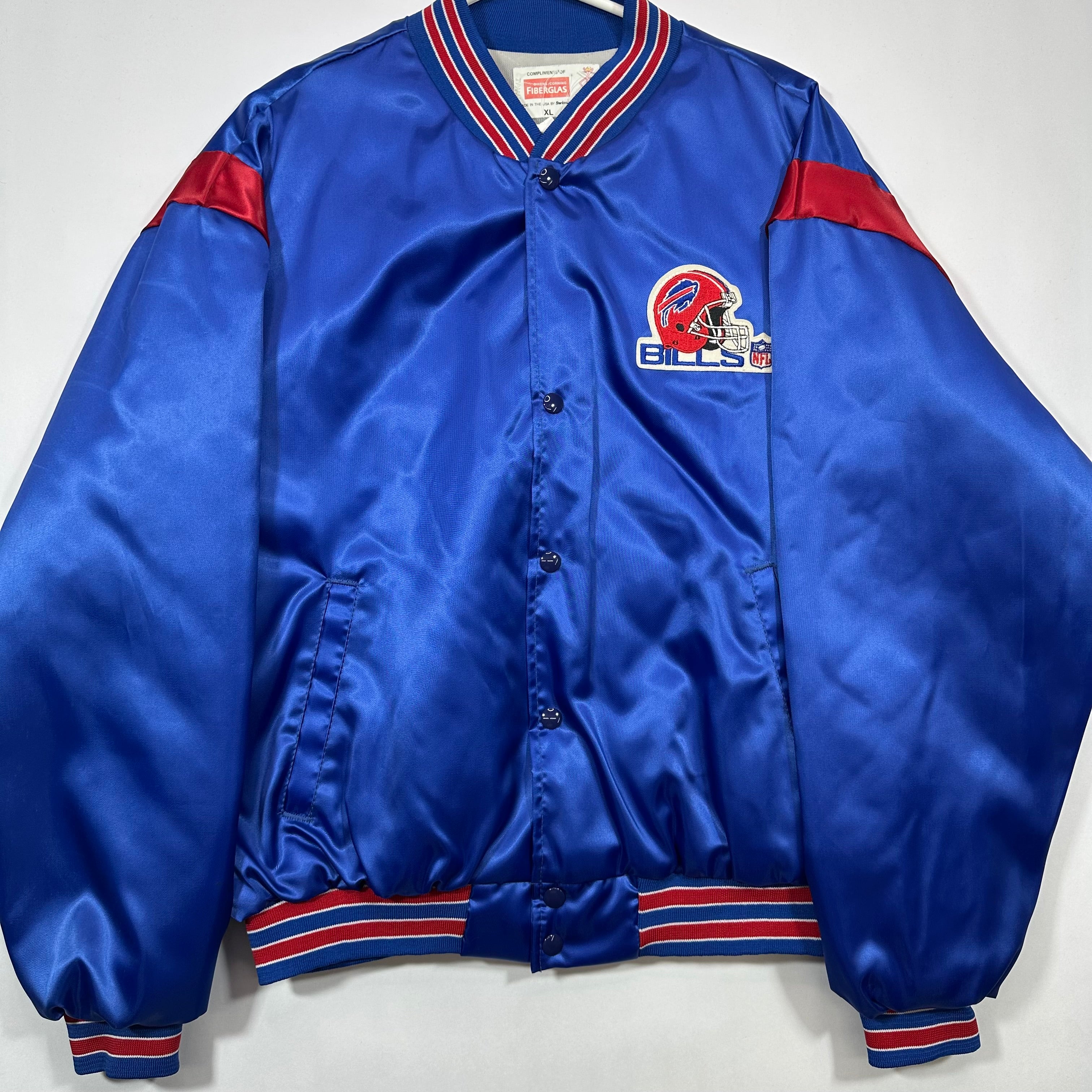 Vintage Buffalo Bills Satin Bomber Jacket XL
