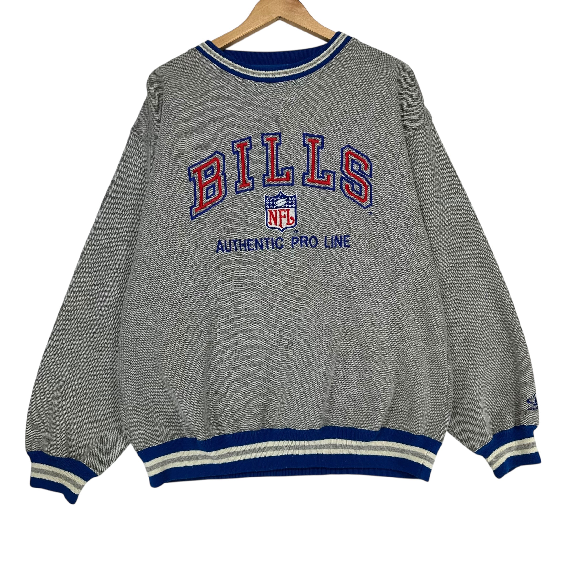 Vintage Buffalo Bills Embroidered Crewneck Sweatshirt Large