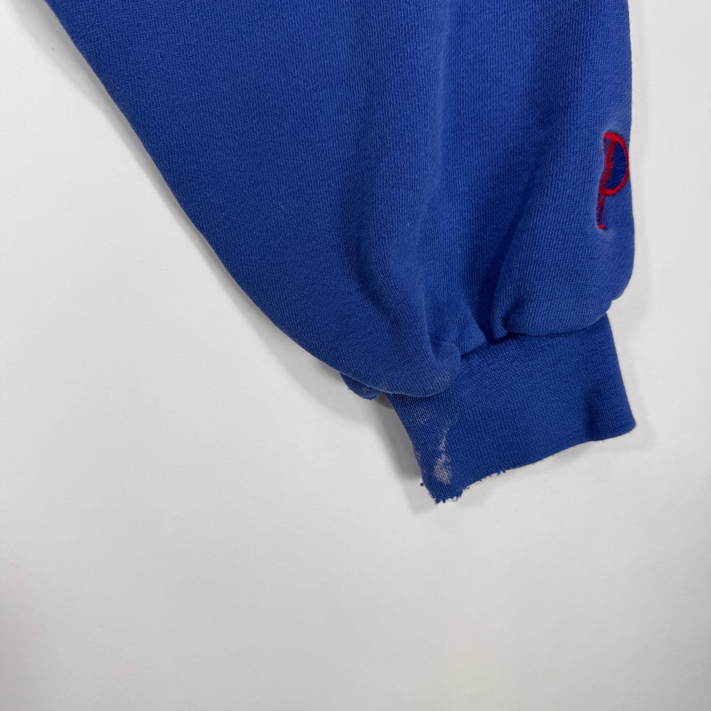 Vintage Buffalo Bills Embroidered Cropped Crewneck Sweatshirt Large