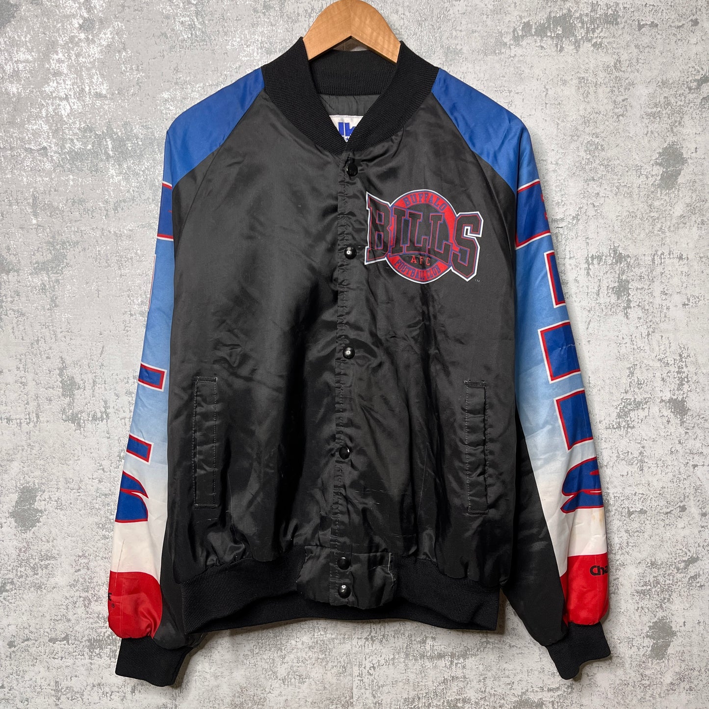 Vintage Buffalo Bills Chalk Line Fanamation Satin Jacket Large