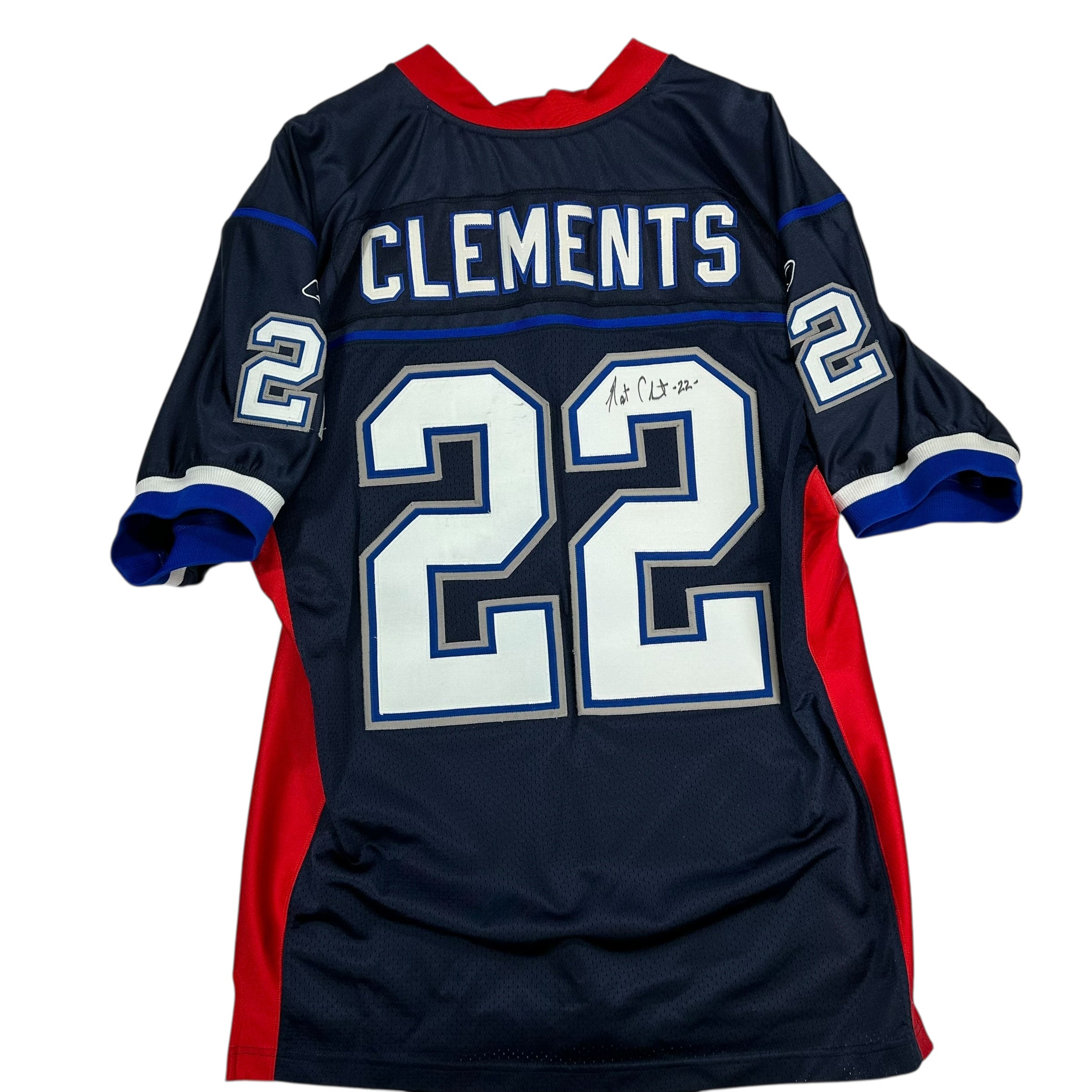 Vintage Buffalo Bills Nate Clements Signed On Field Jersey Shirt Size 52 XXL