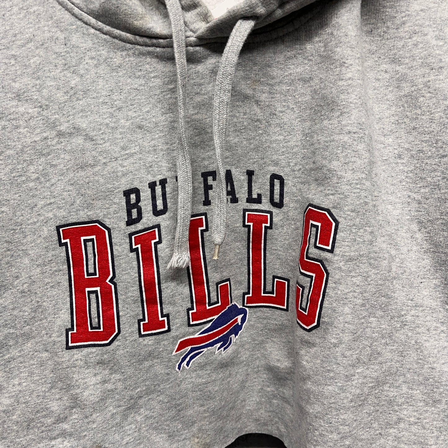 Vintage Buffalo Bills Cropped Hoodie Sweatshirt XL