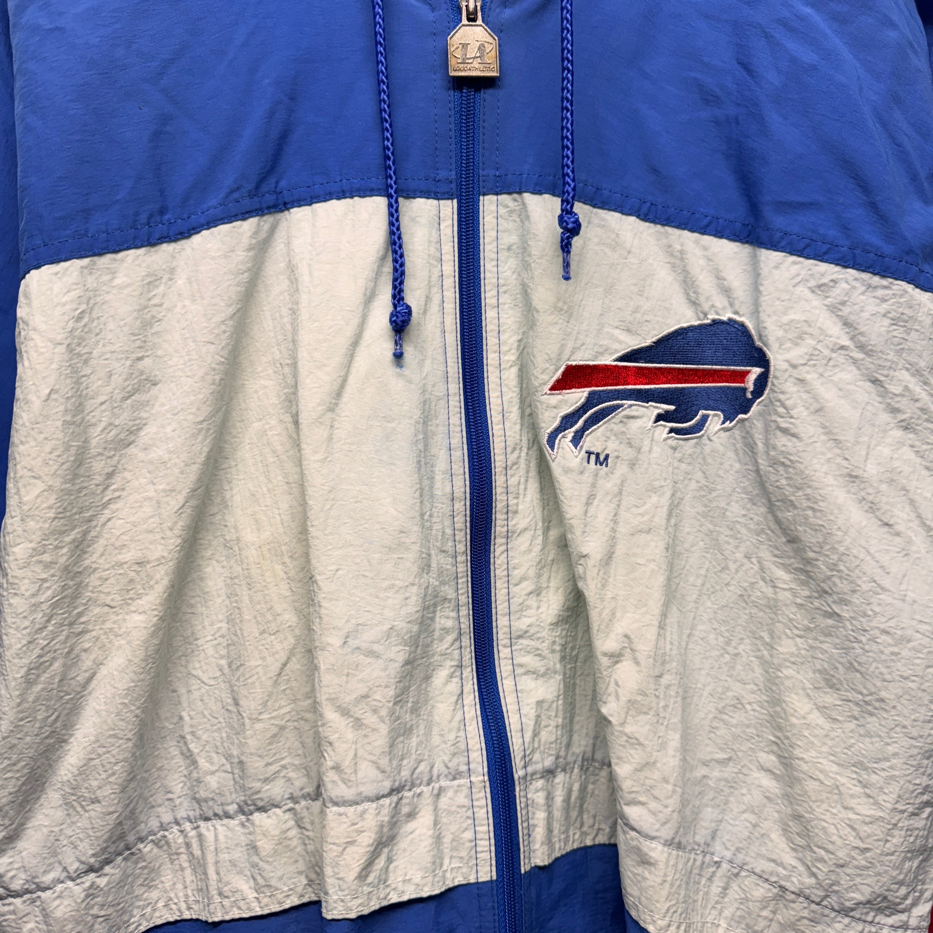 Vintage Buffalo Bills Zip Up Windbreaker Jacket Medium/Large