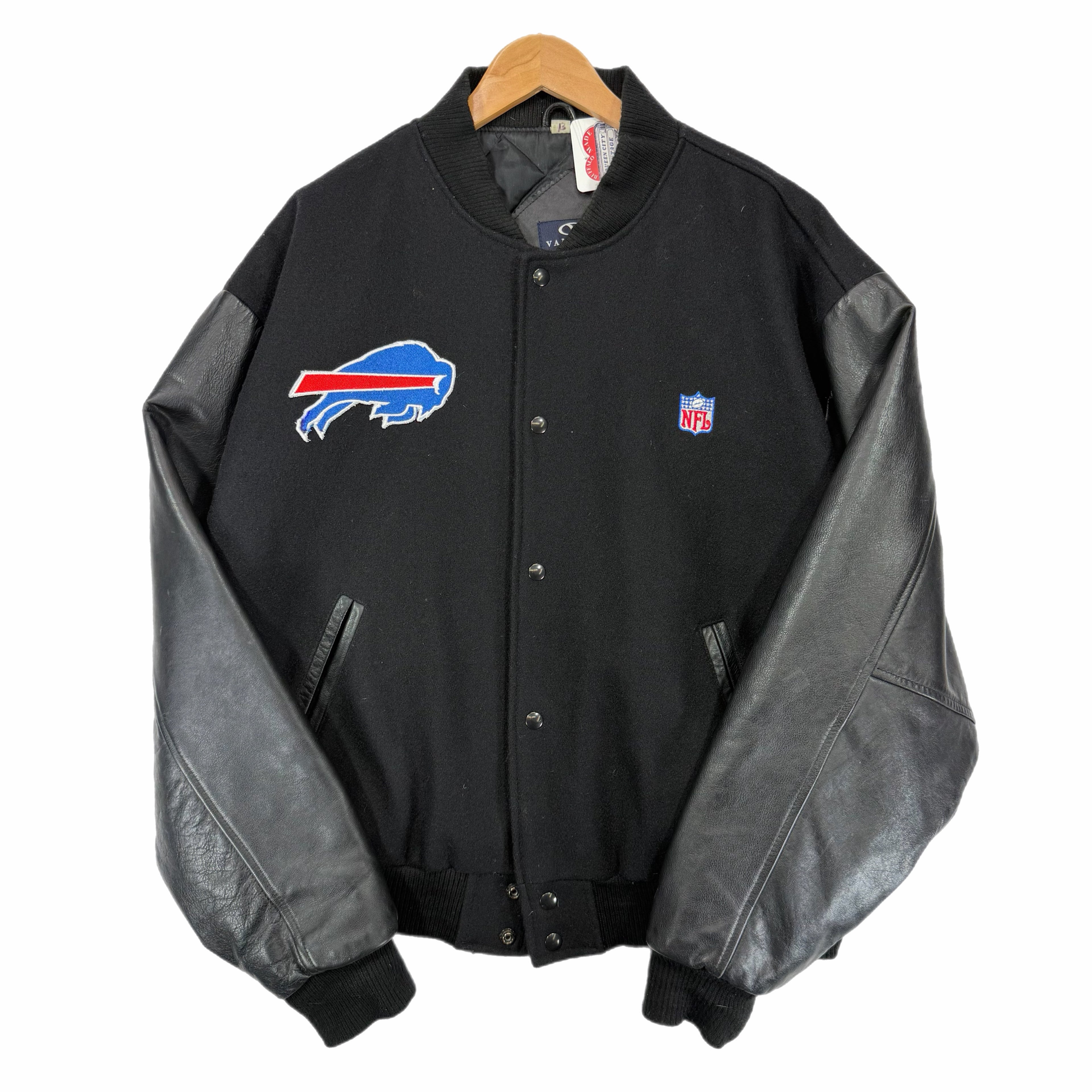 Vintage Buffalo Bills Black Wool Varsity Jacket Large