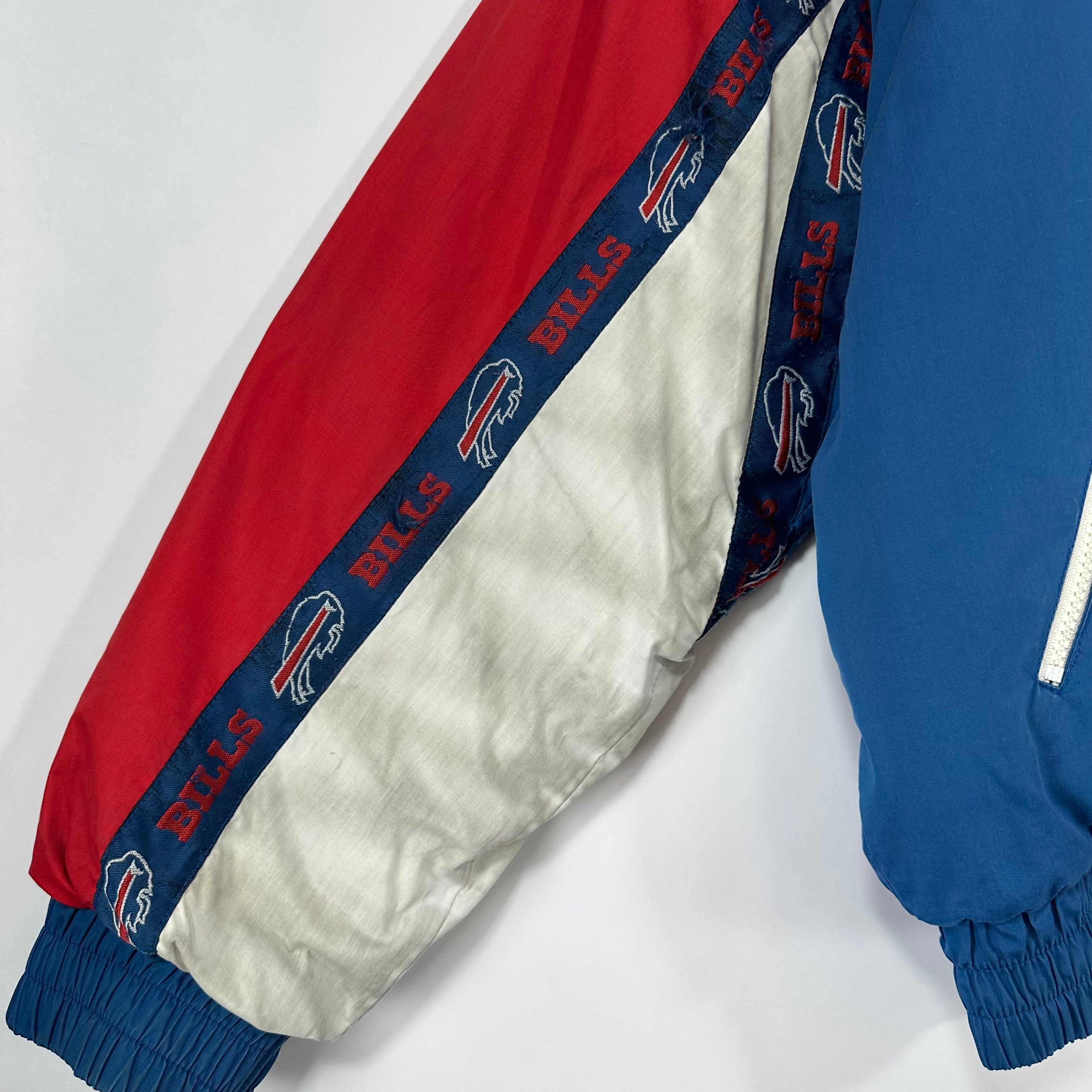 Vintage Buffalo Bills Pro Player Tape Logo Puffer Jacket Large