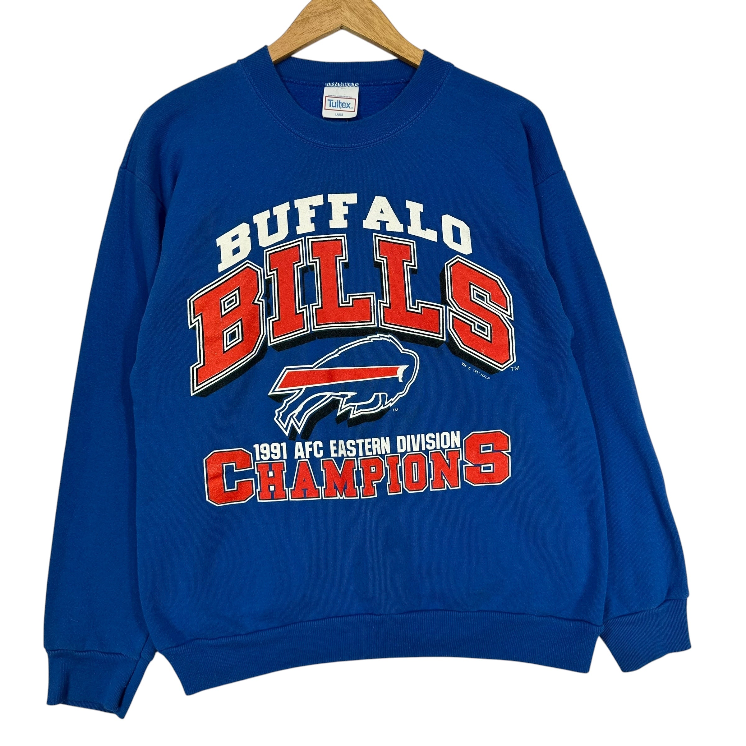 Vintage Buffalo Bills 1991 Division Champs Crewneck Sweatshirt Large