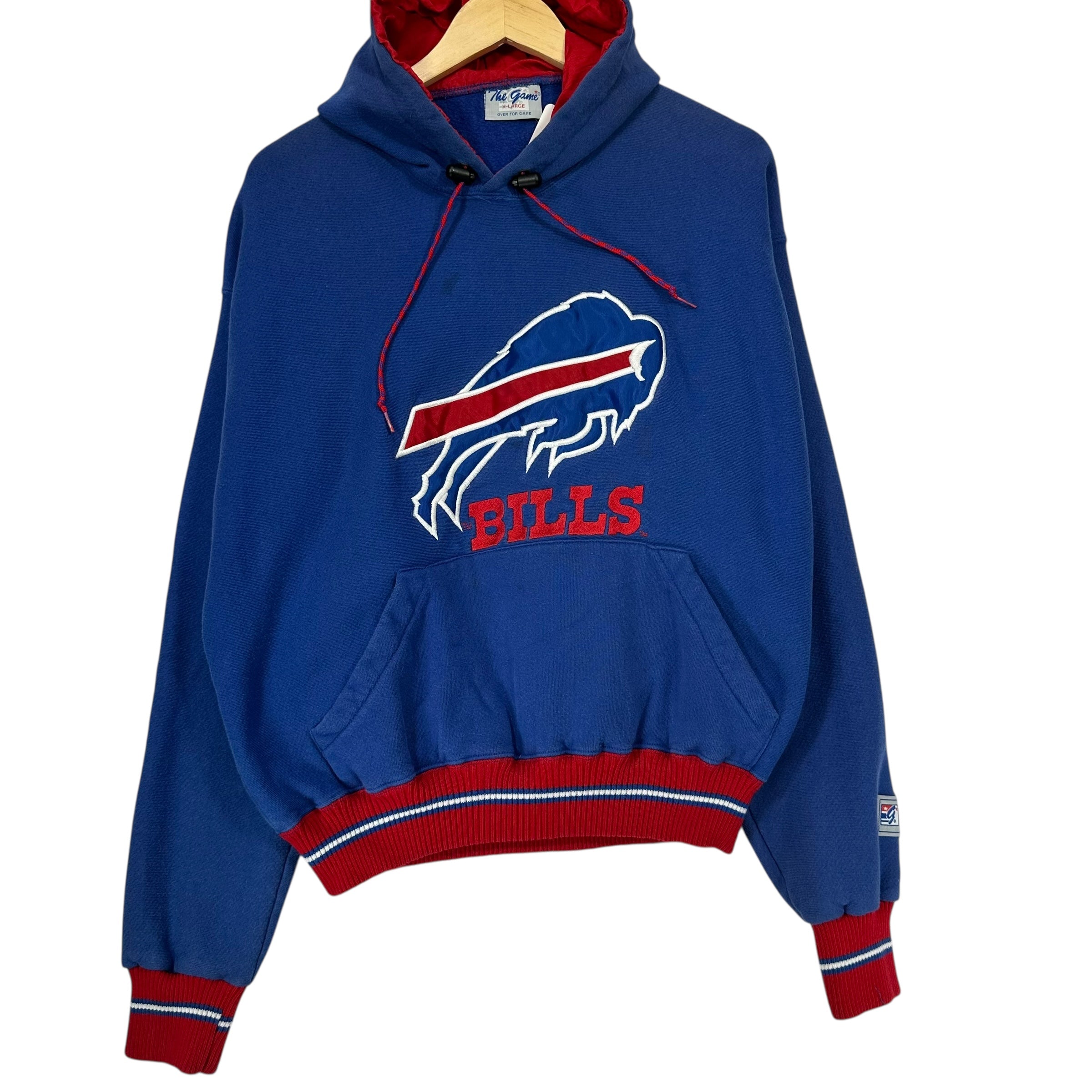 Vintage Buffalo Bills Embroidered Hoodie Sweatshirt XL