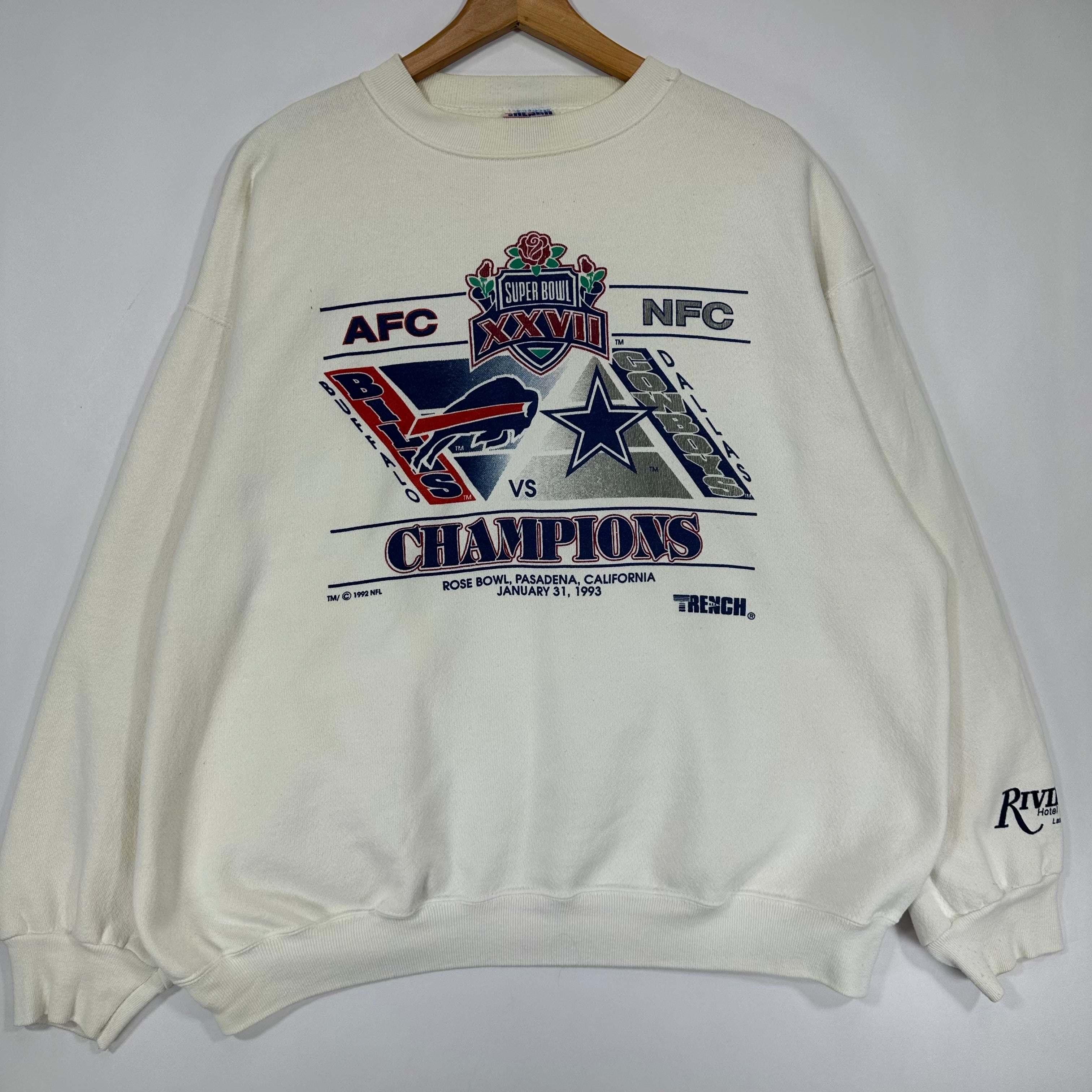 Vintage Buffalo Bills Dallas Cowboys 1993 Super Bowl Crewneck Sweatshirt XL
