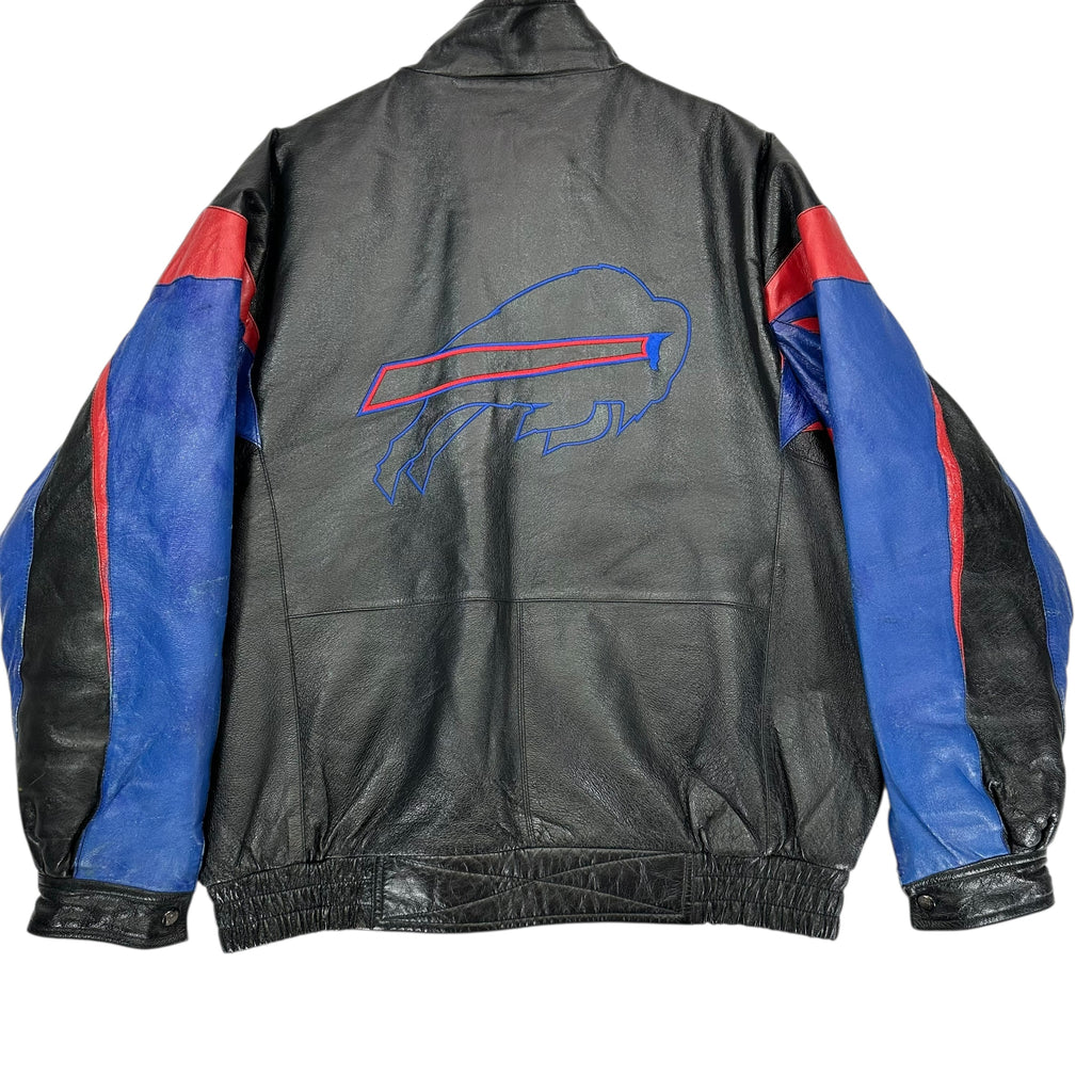 Vintage Buffalo Bills Leather Bomber Jacket XL