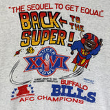 Vintage Buffalo Bills Back To The Super Bowl Cartoon Crewneck Sweatshirt Medium
