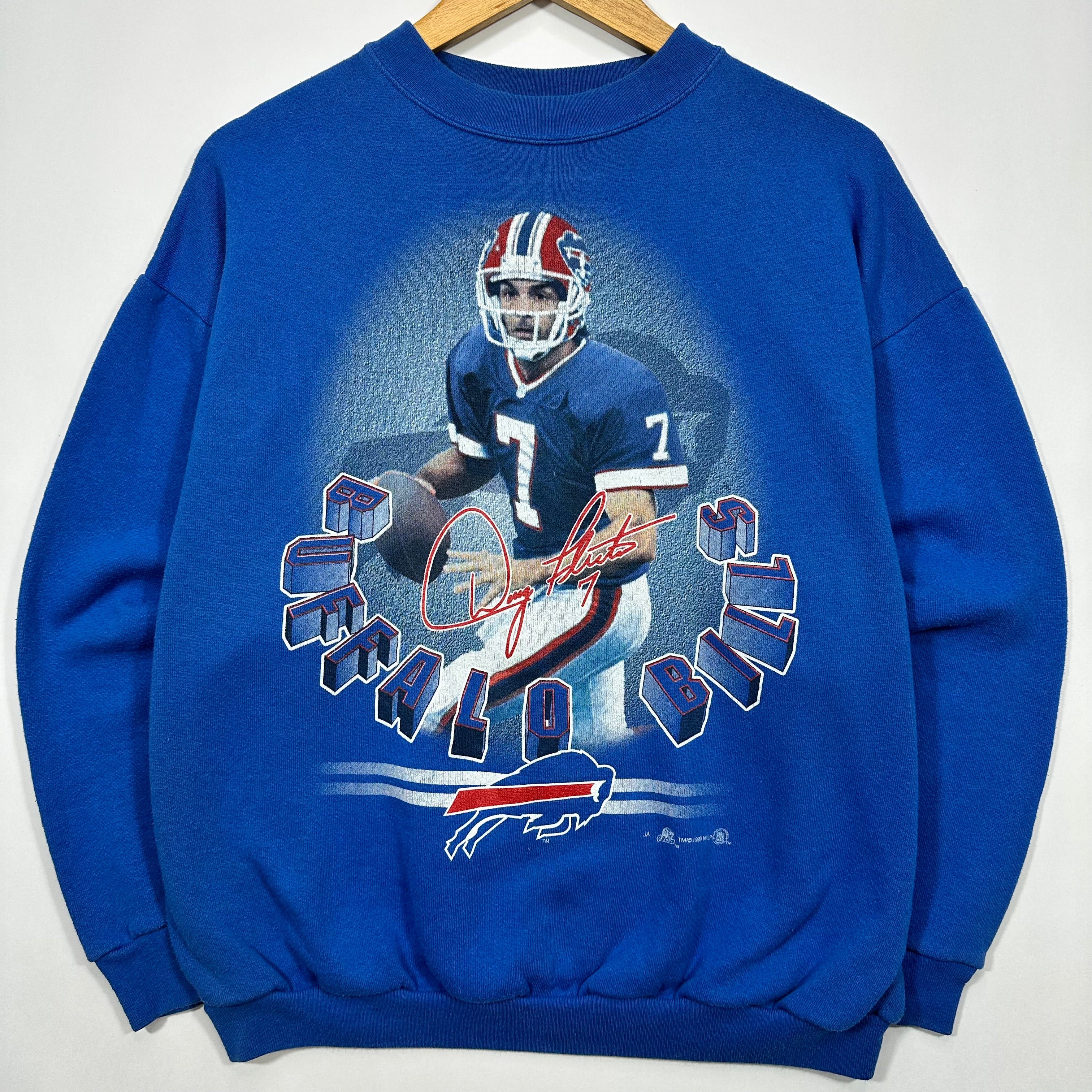 Vintage Buffalo Bills Doug Flutie Crewneck Sweatshirt Large