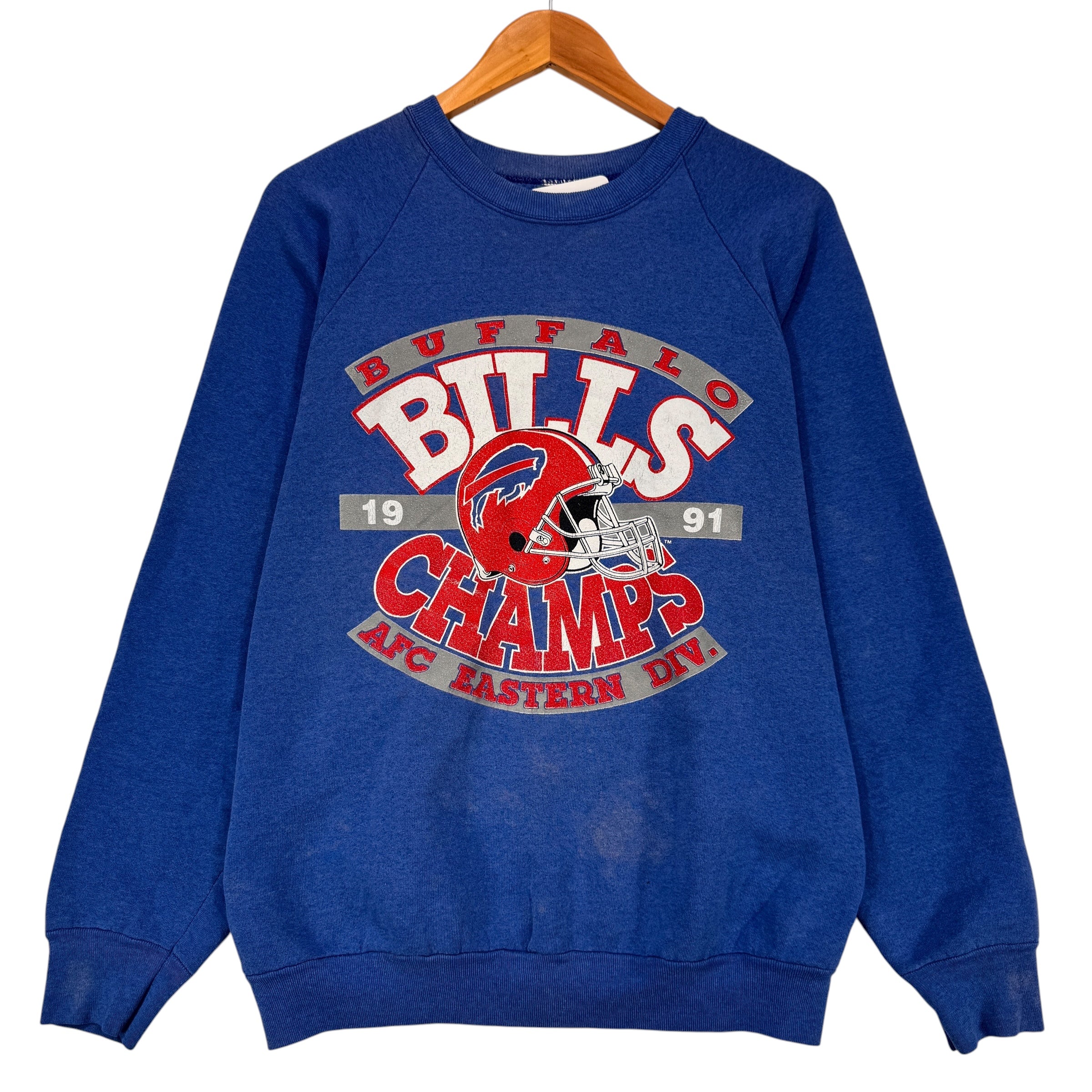 Vintage Buffalo Bills 1991 AFC East Champions Crewneck Sweatshirt Large