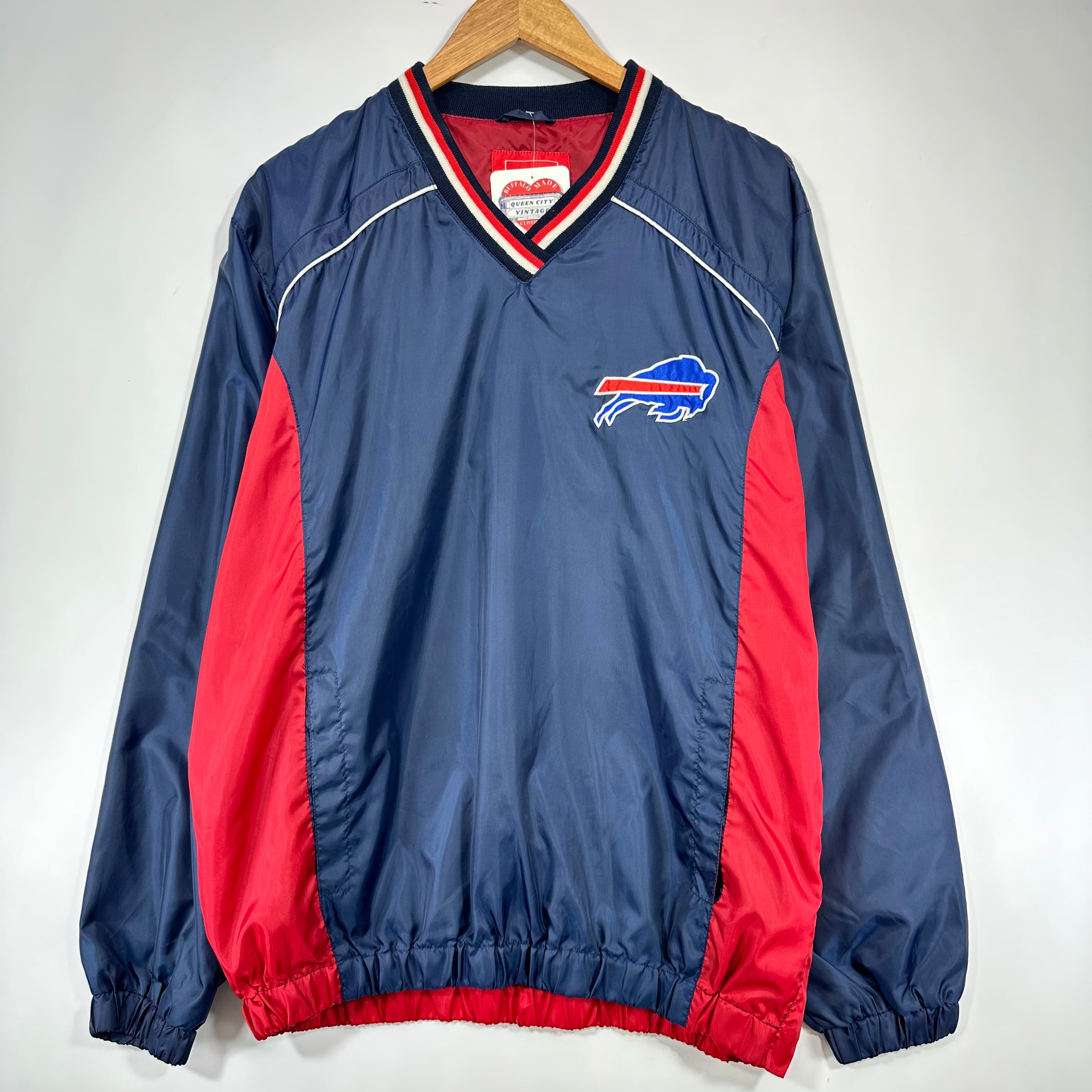 Vintage Buffalo Bills Pullover Windbreaker Jacket Large