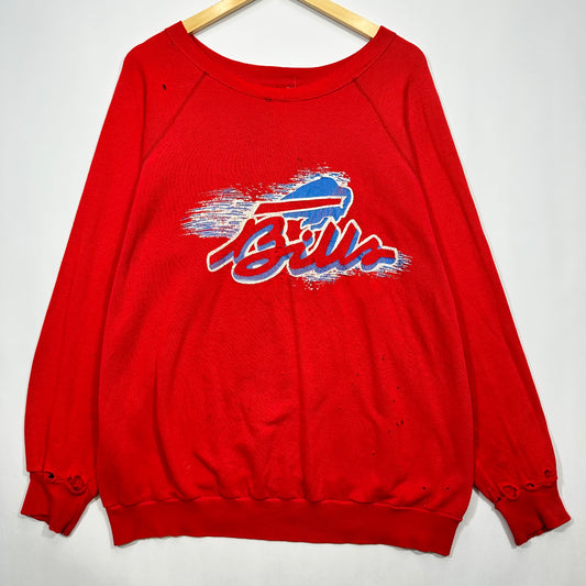 Vintage Buffalo Bills Thrashed Crewneck Sweatshirt XXL