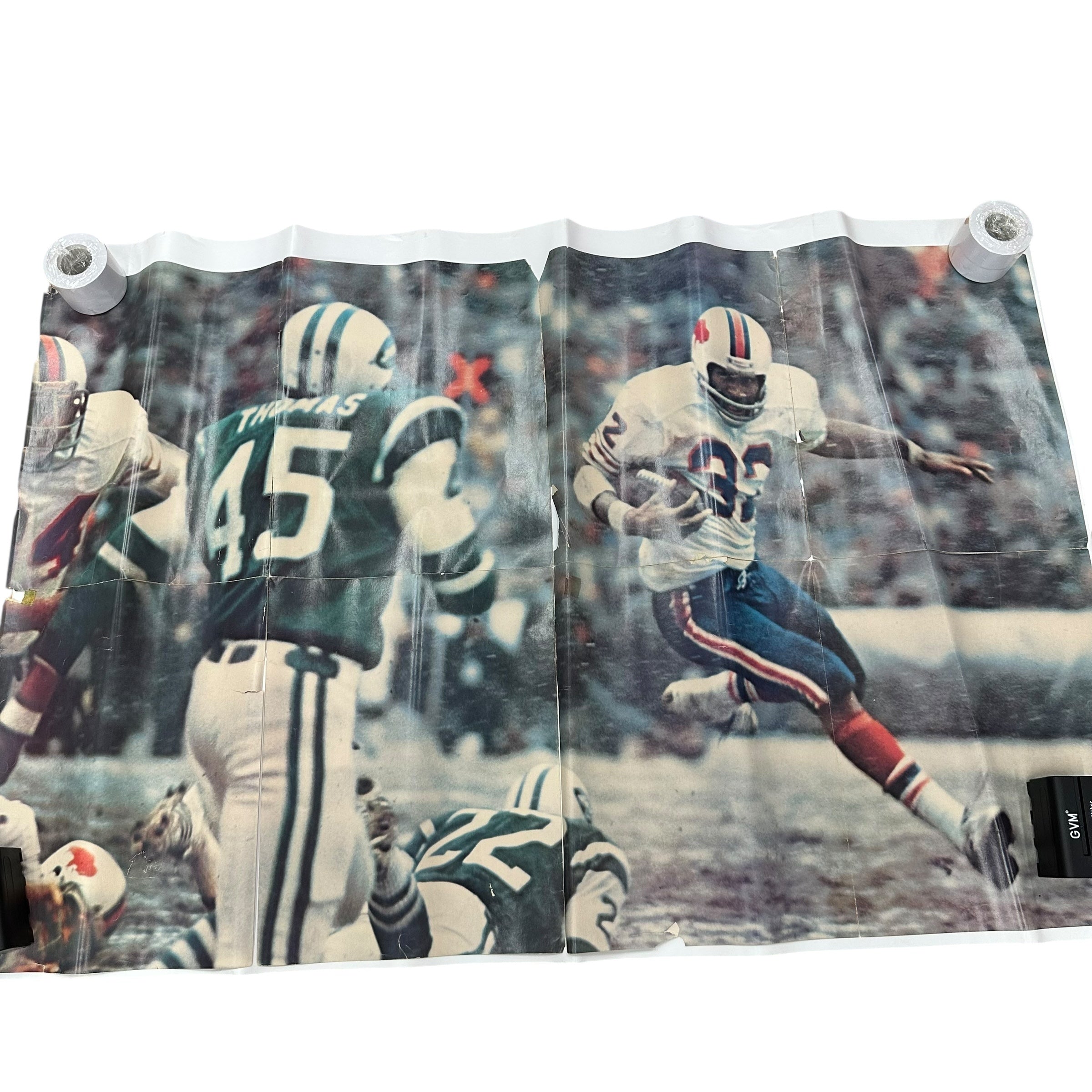 Vintage Buffalo Bills Foldable Poster 1970s OJ Simpson