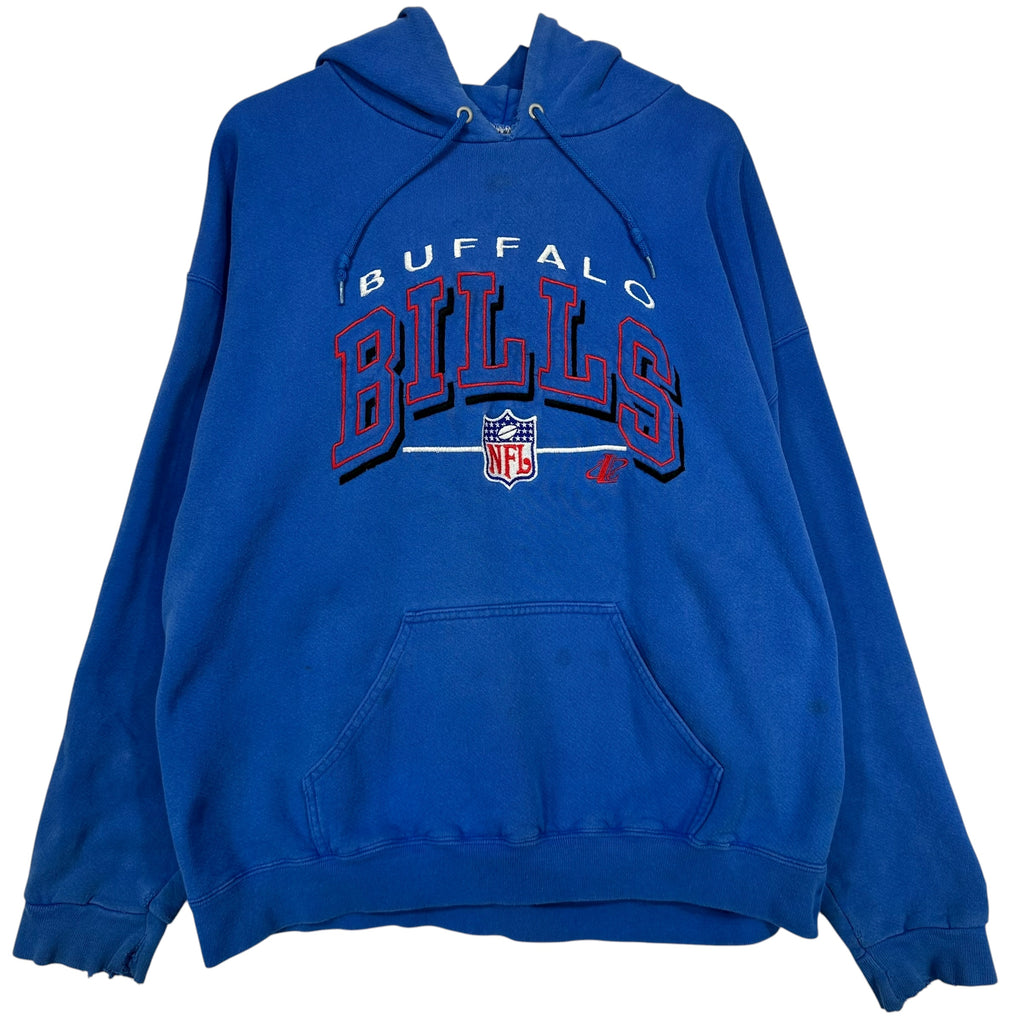 Vintage Buffalo Bills Embroidered Hoodie Sweatshirt Large