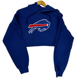 Vintage Buffalo Bills Cropped Hoodie Sweatshirt Medium