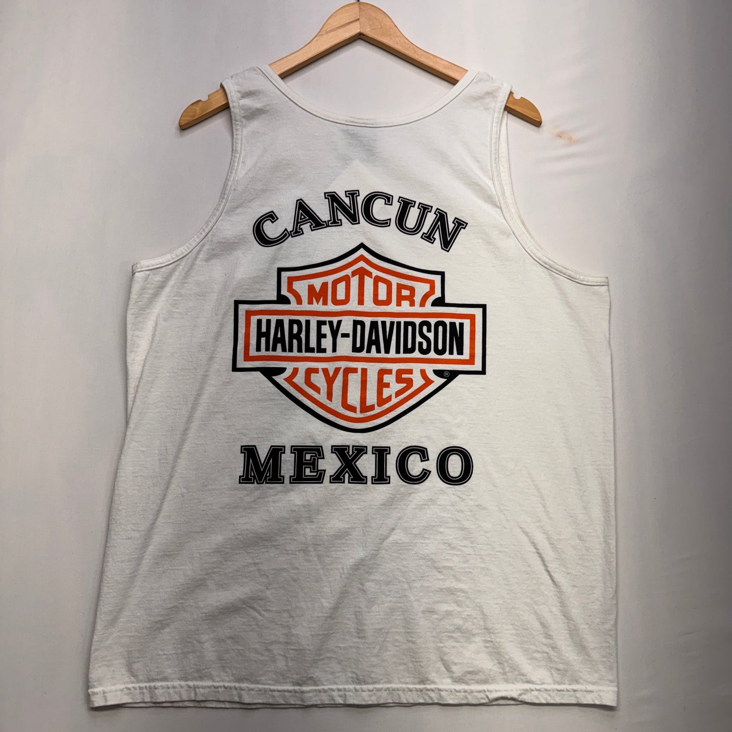 Vintage Harley Davidson Cancun Mexico Tank Top Shirt XL