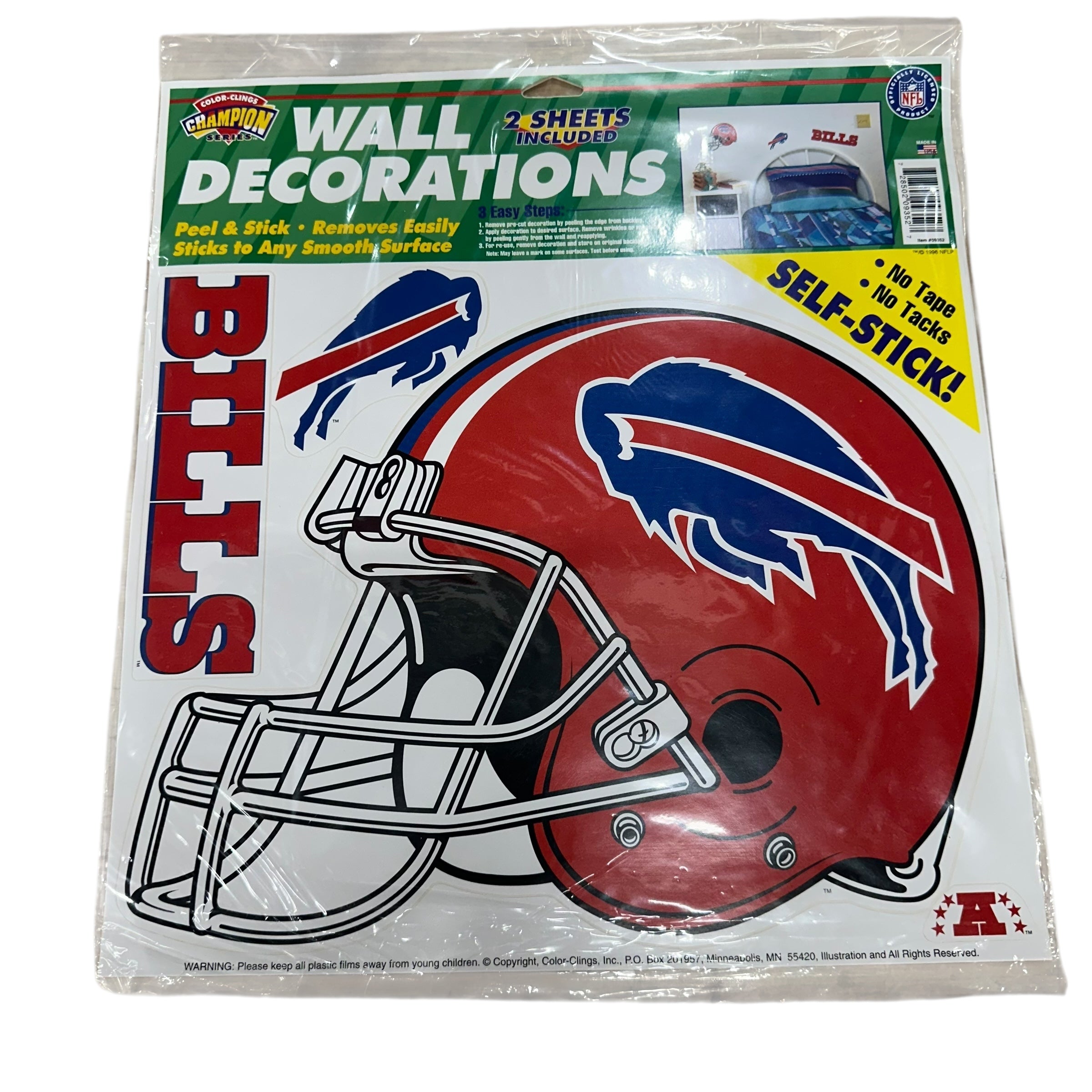 Vintage Buffalo Bills Poster Wall Sticker Set