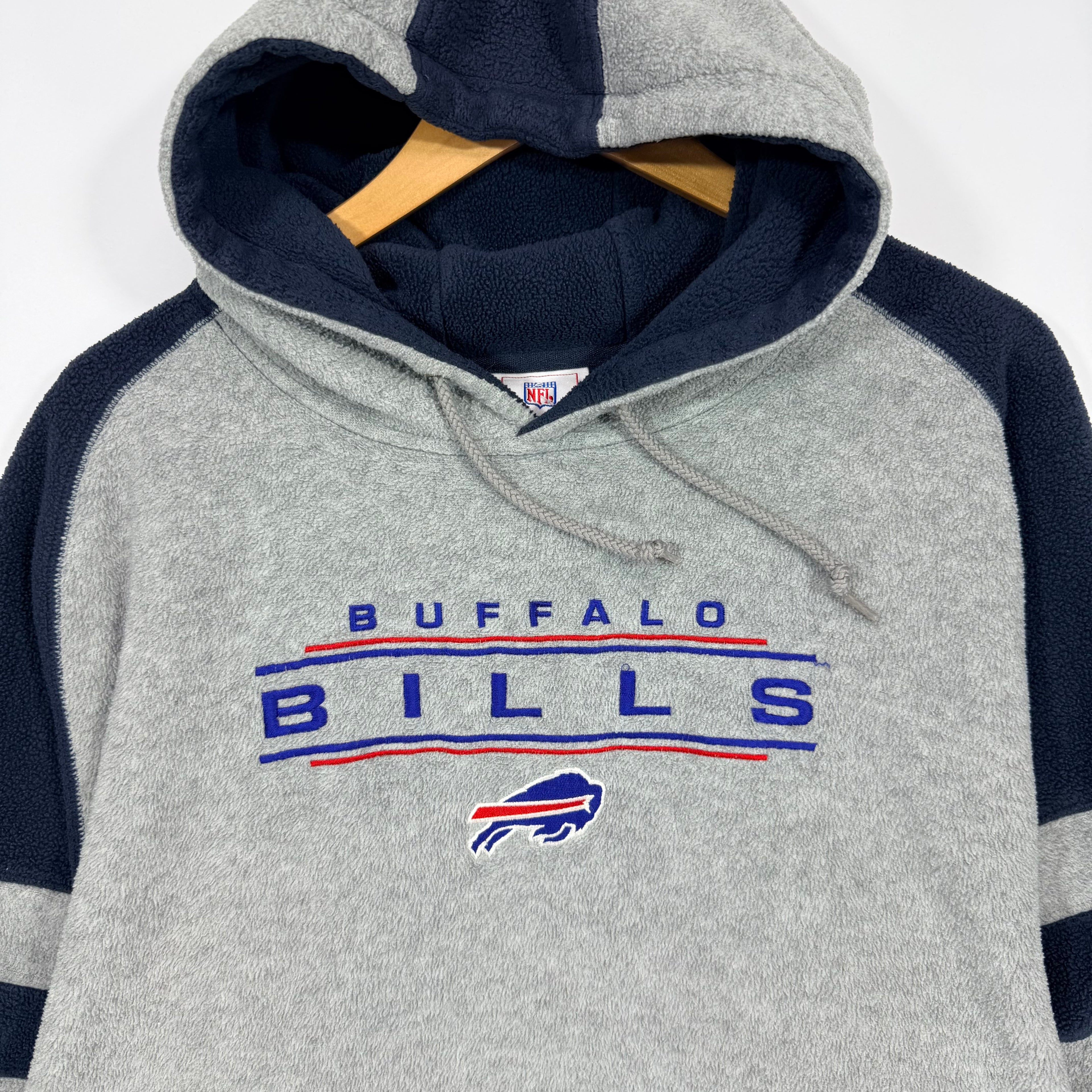 Vintage Buffalo Bills Fleece Hoodie Sweatshirt Large