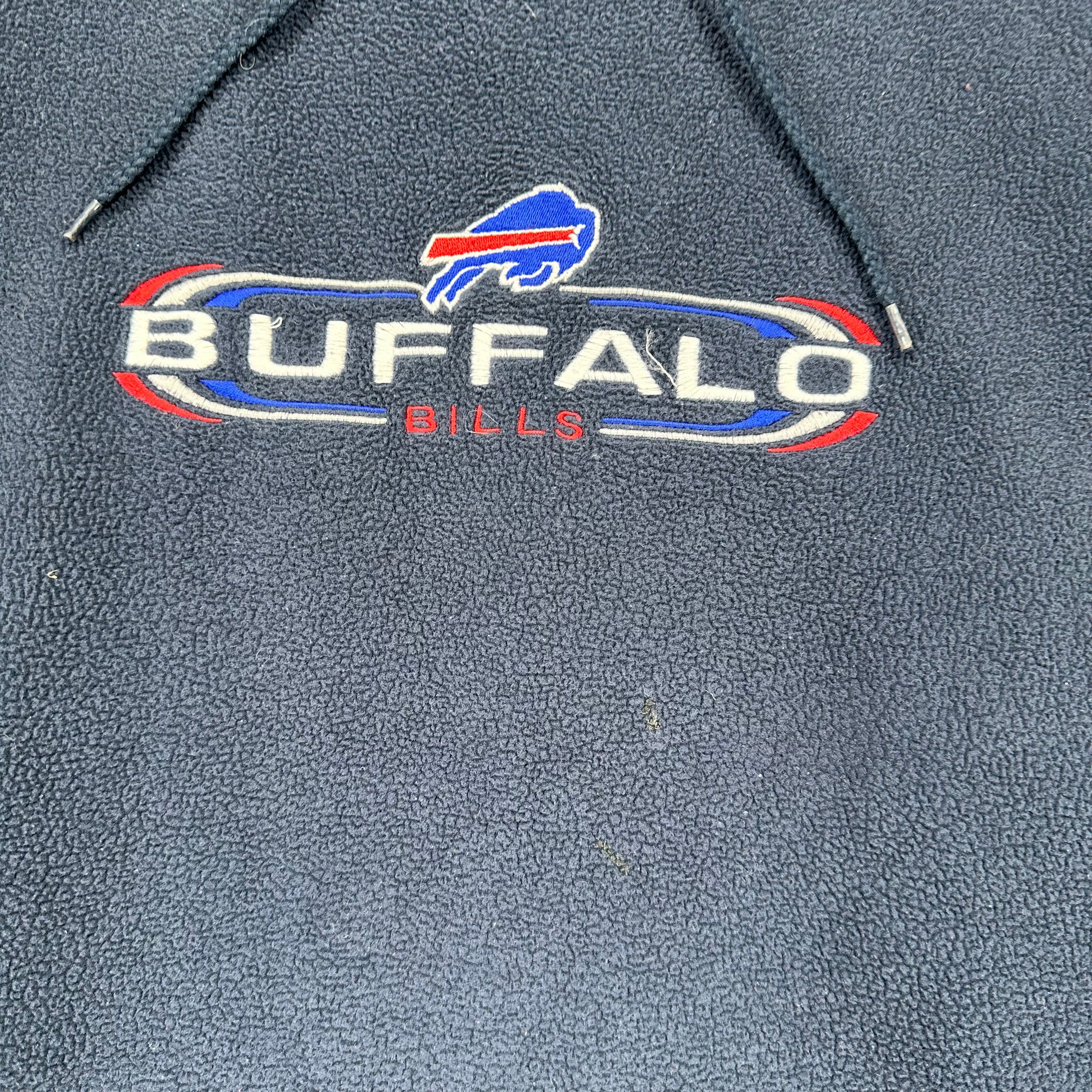 Vintage Buffalo Bills Embroidered Fleece Hoodie Sweatshirt XL