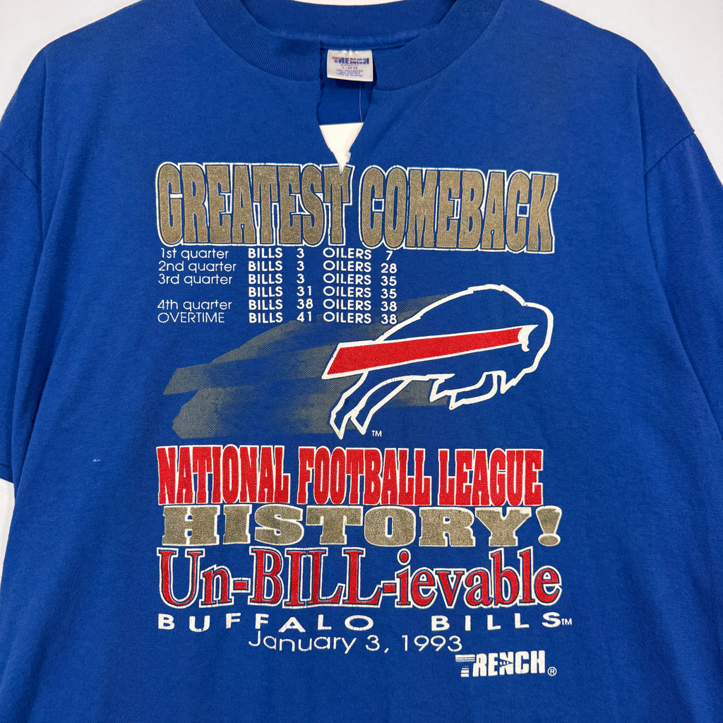 Vintage Buffalo Bills 1993 Greatest Comeback Shirt Large