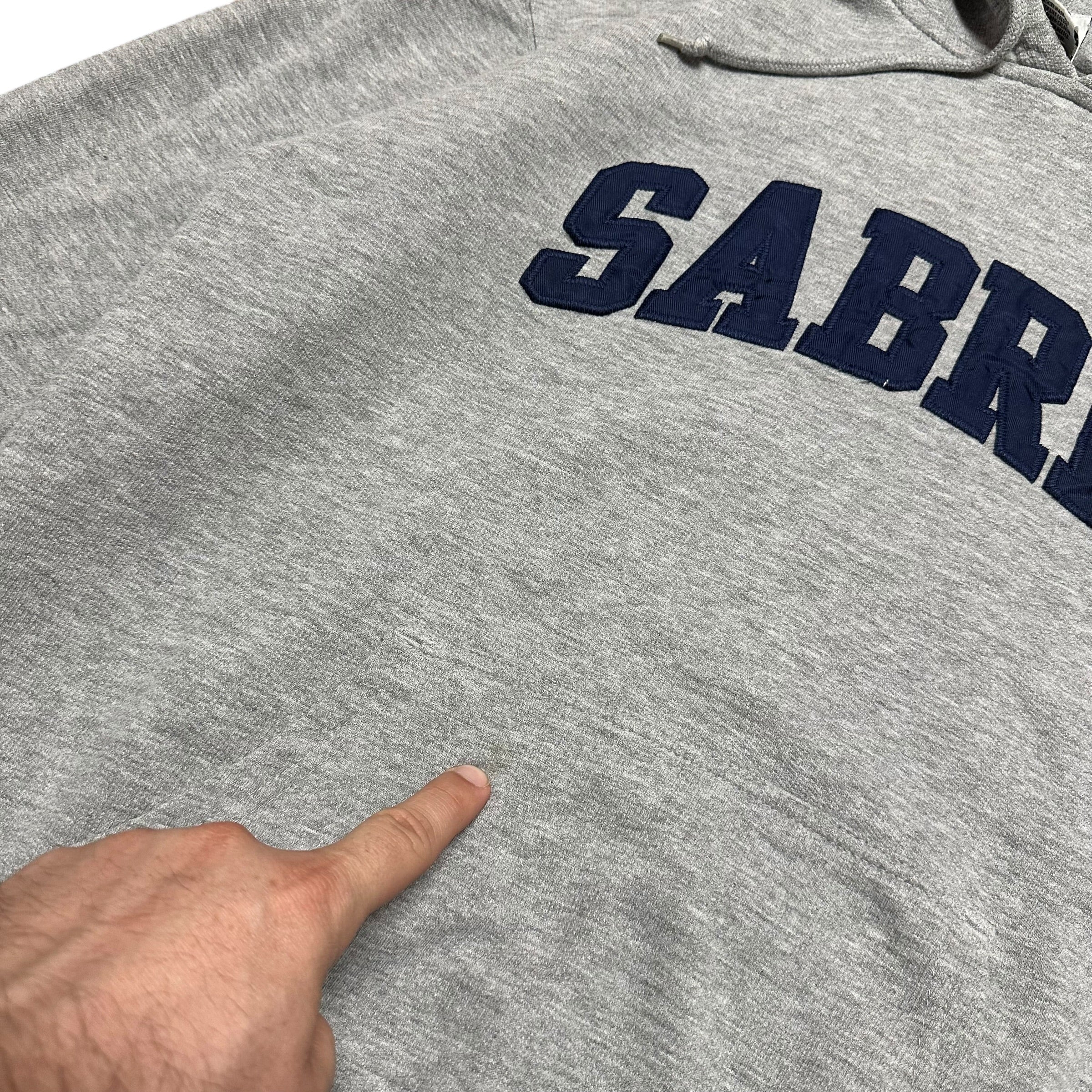 Vintage Buffalo Sabres Embroidered Hoodie Sweatshirt Large