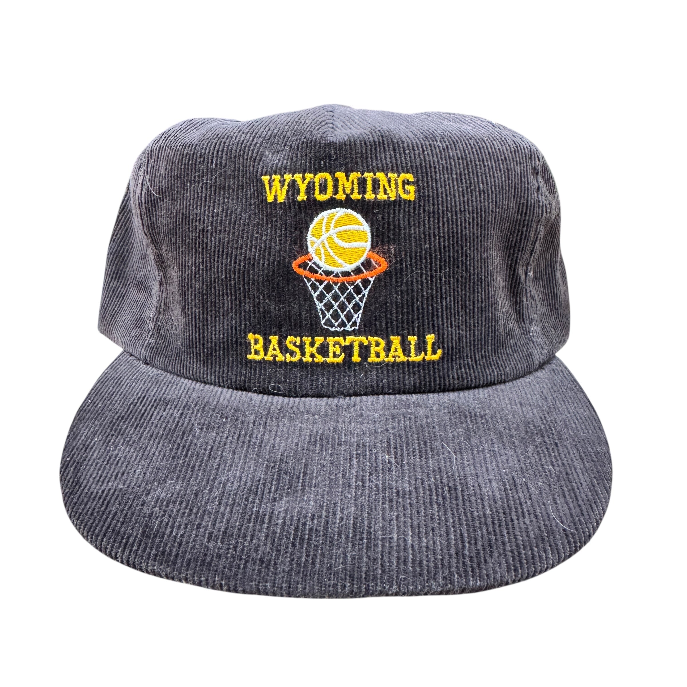 Vintage University of Wyoming Basketball Corduroy Snapback Hat