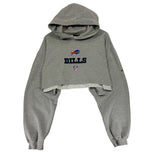 Vintage Buffalo Bills Cropped Hoodie Sweatshirt XL