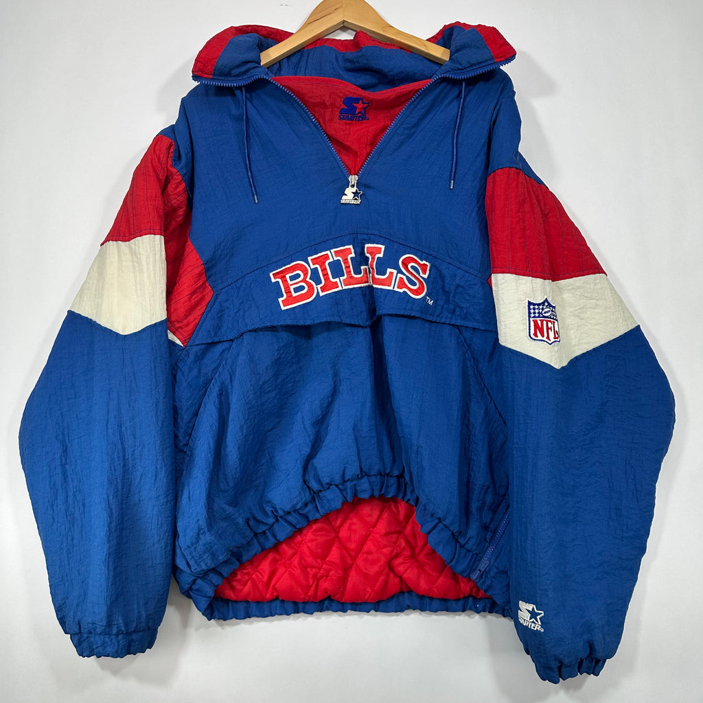 Vintage Buffalo Bills Starter Pullover Puffer Jacket Large