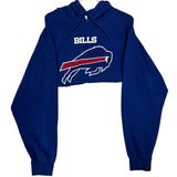 Vintage Buffalo Bills Cropped Hoodie Sweatshirt Large