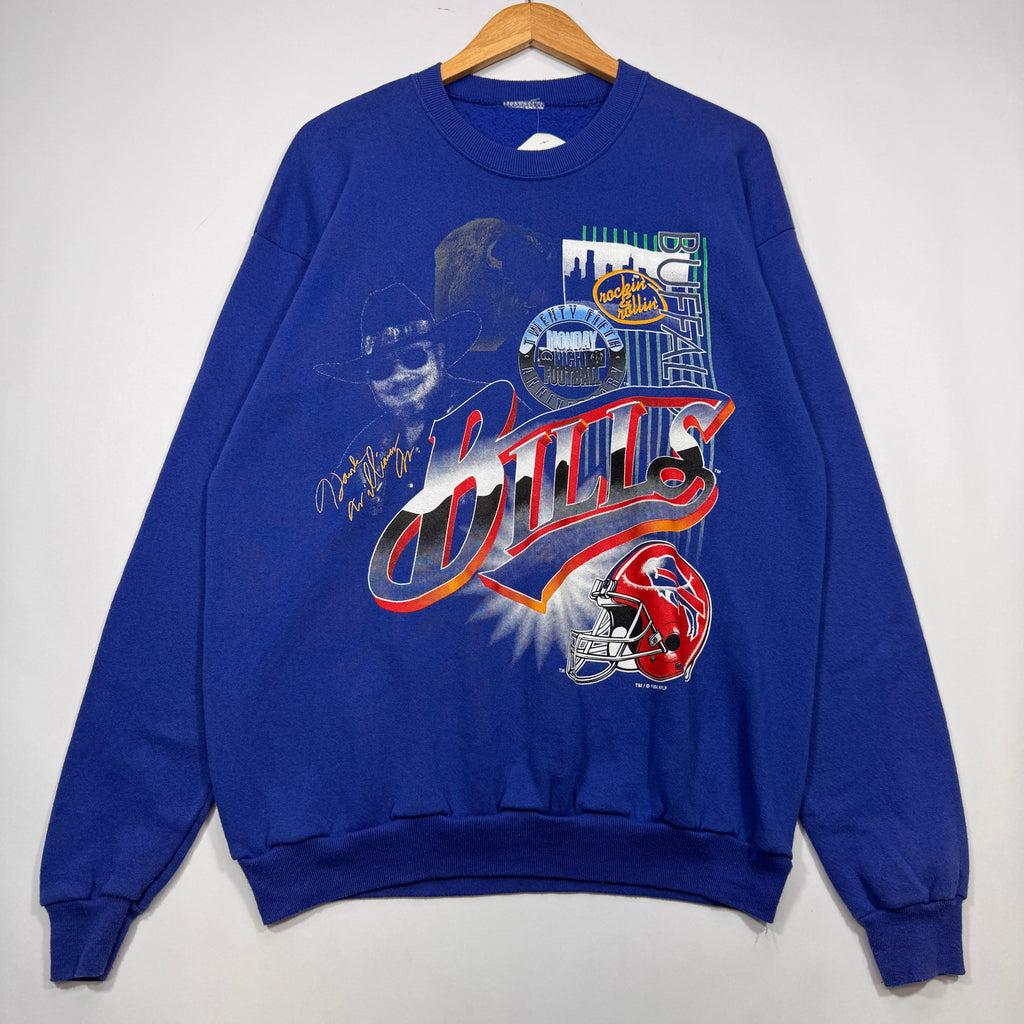 Vintage Buffalo Bills Monday Night Football Crewneck Sweatshirt Large