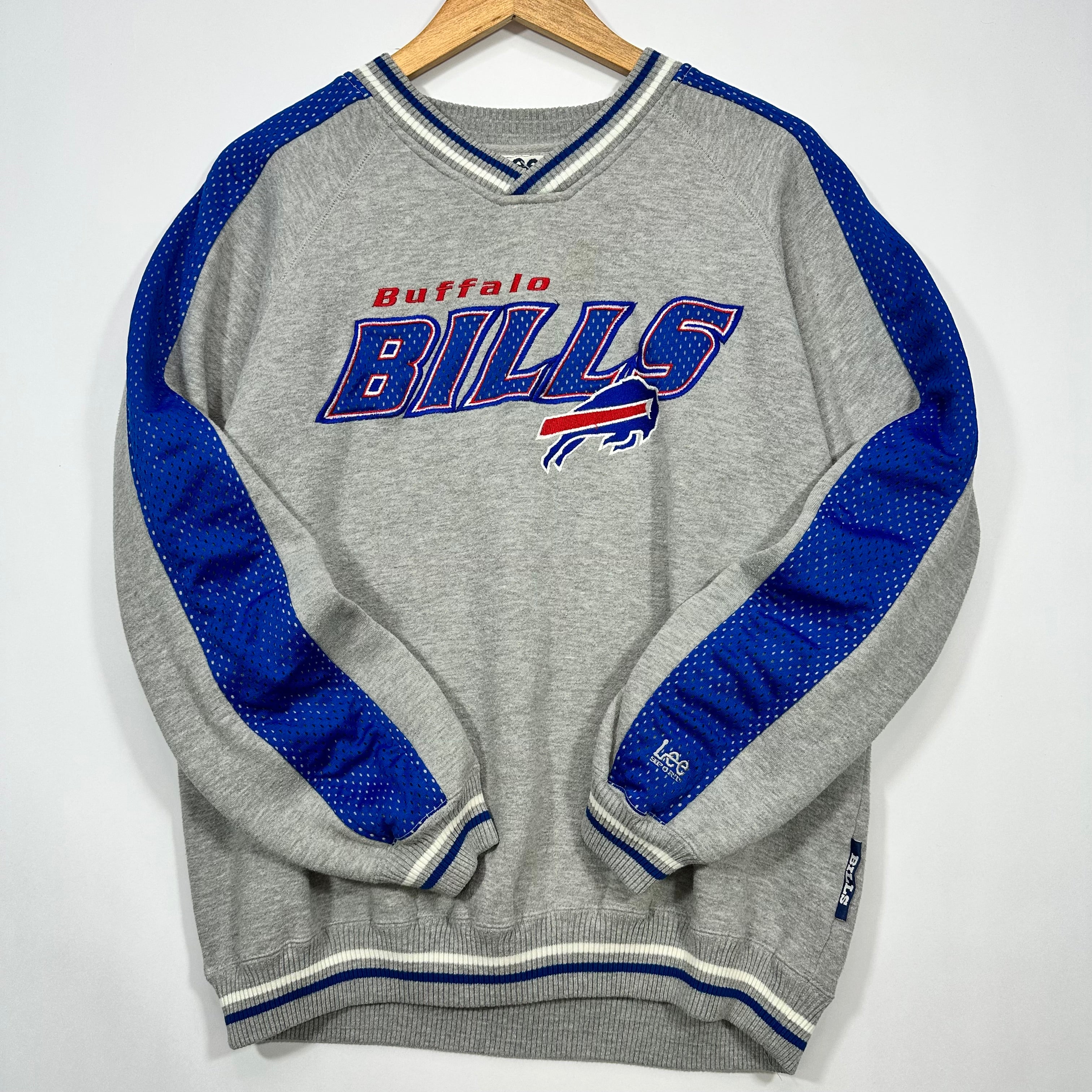 Vintage Buffalo Bills Jersey Sleeve Crewneck Sweatshirt Large